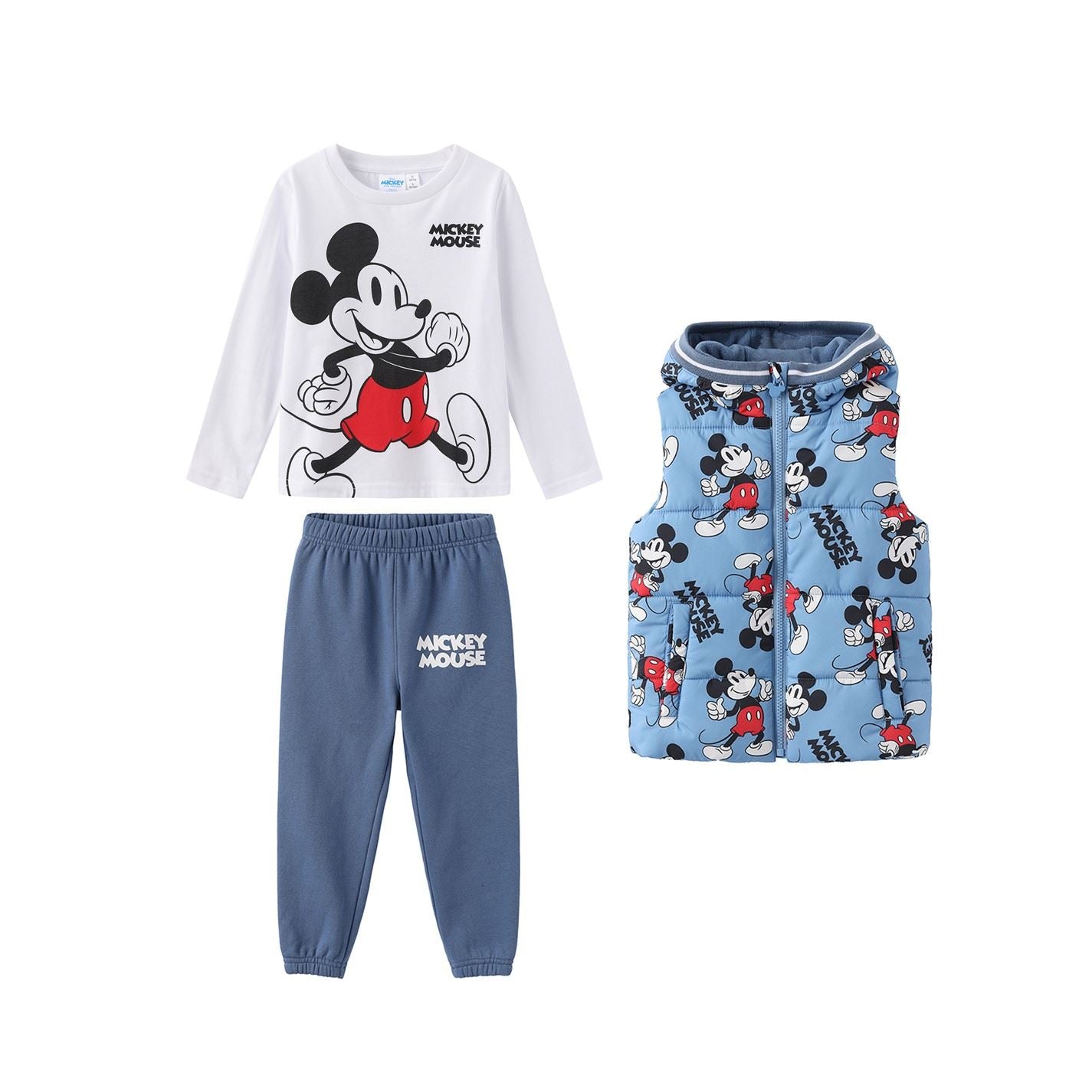 Character Kids Disney 3 Piece Fleece Lined Gilet