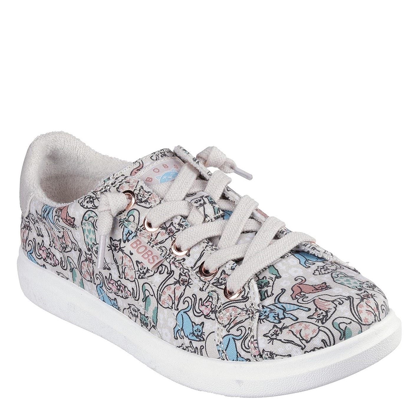 Skechers Bobs D Vine Dog Graphic Canvas Low Top Sneakers