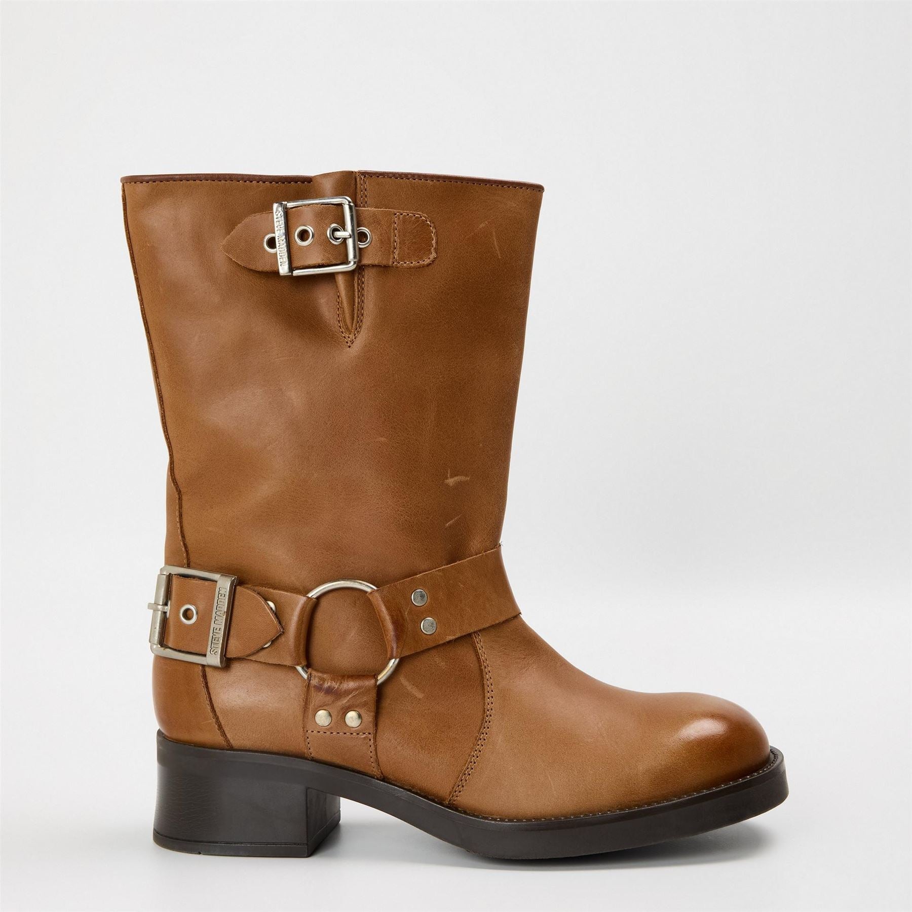 Steve Madden Blessing Motorcycle Boots with Block Heel