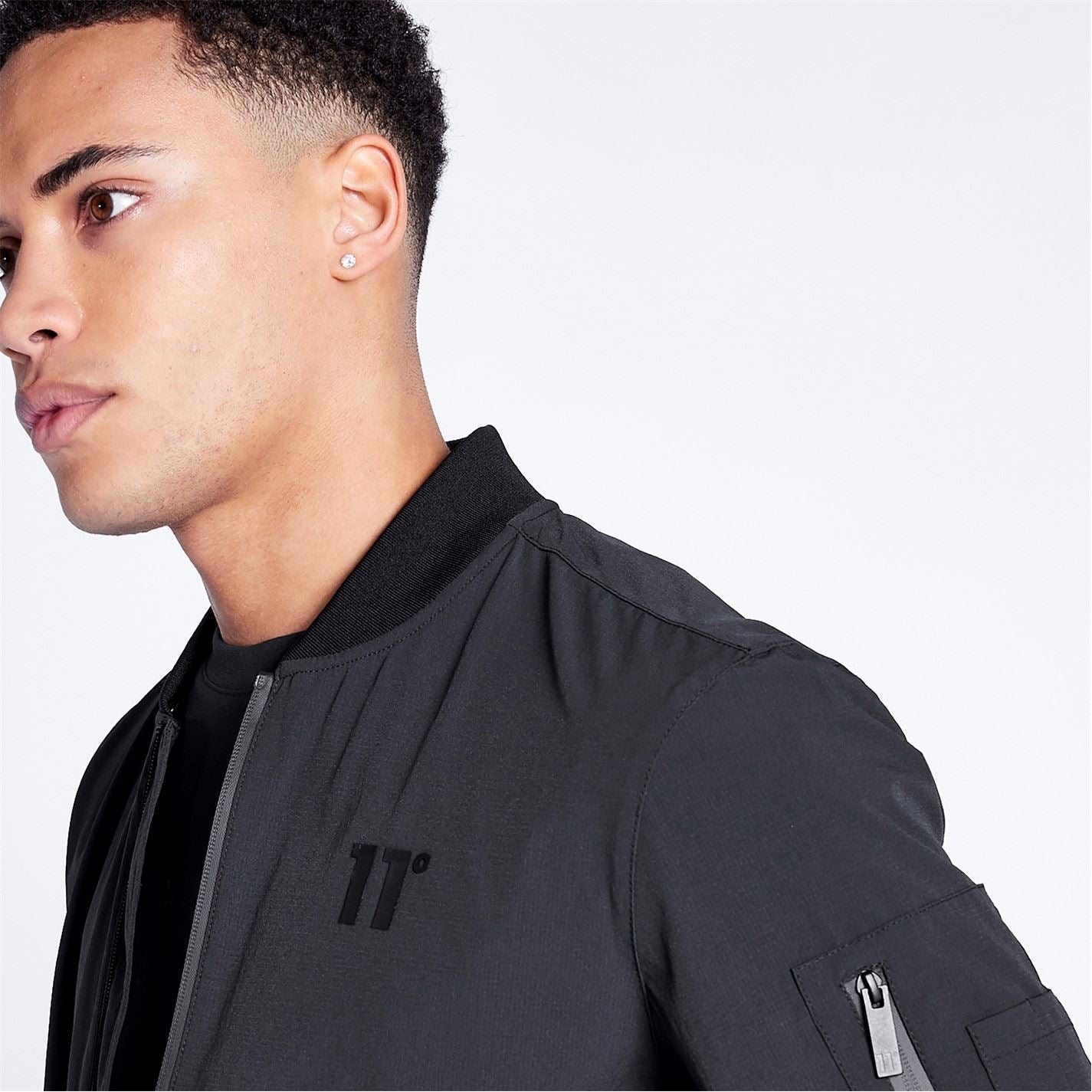 11 Degrees Bomber Jacket   Black