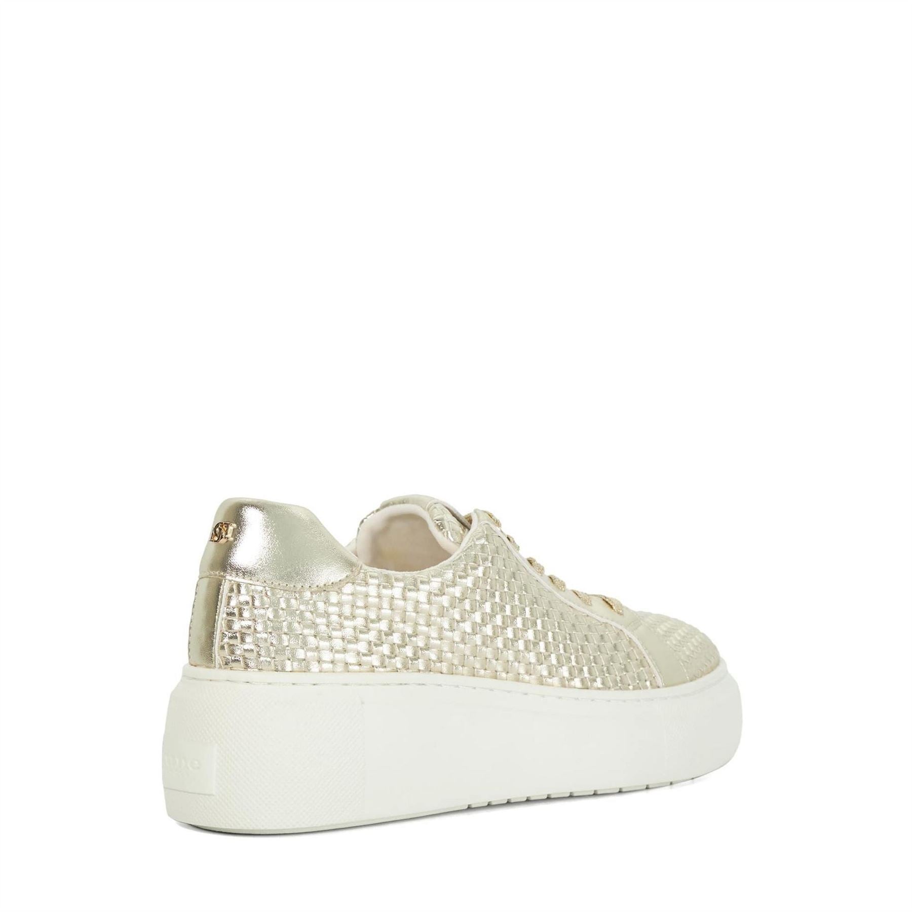 Dune London Chevron Patterned Platform Lace-Up Sneakers