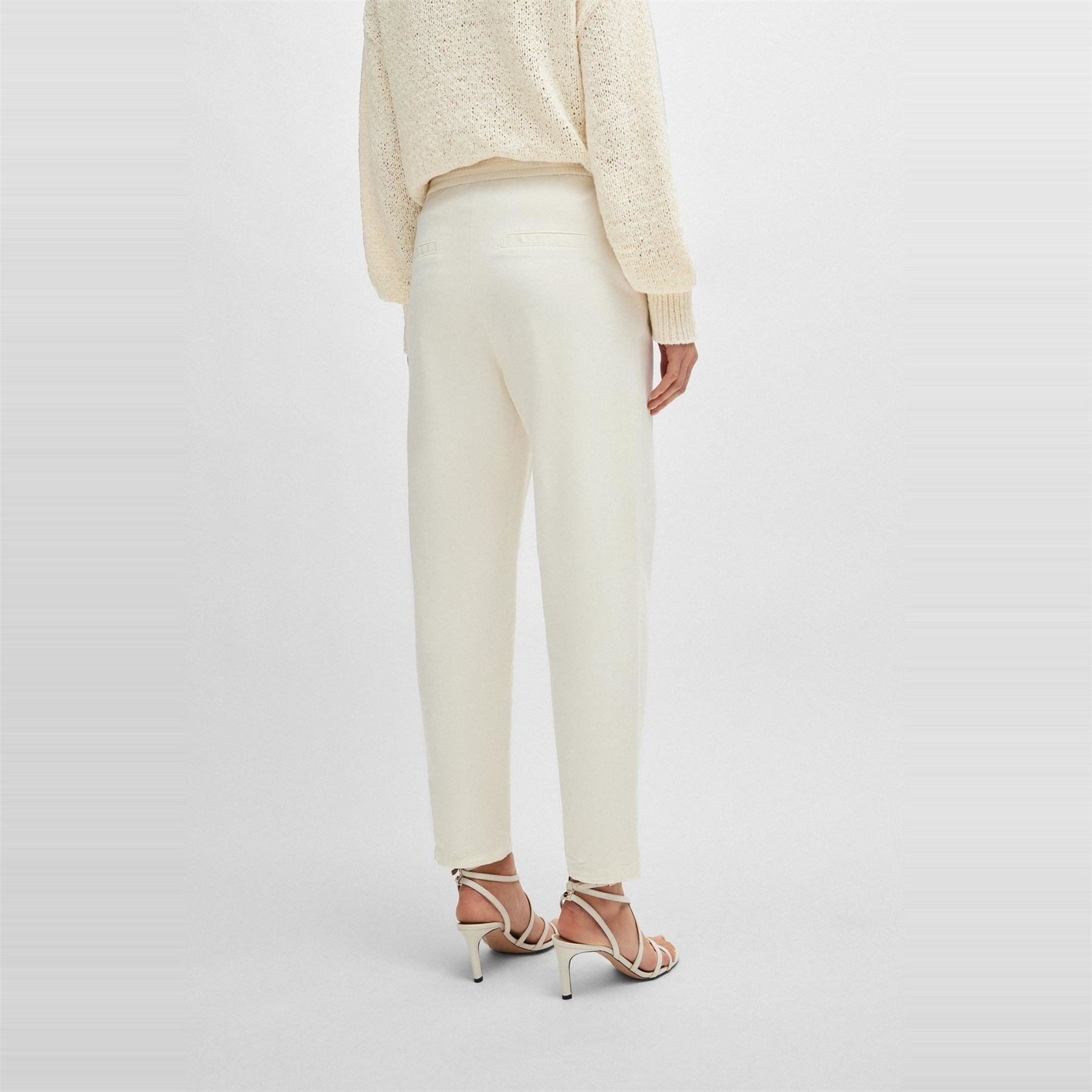 Boss Tolinda Solid Patterned Straight Chinos