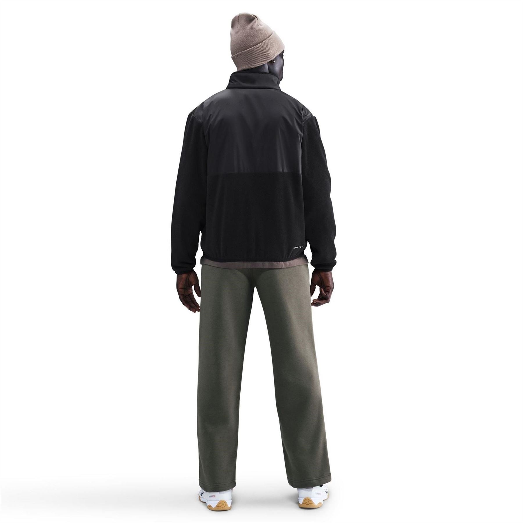 Nike Solid Patterned Full Zipper Sweat Jacket with Zipped Pocket