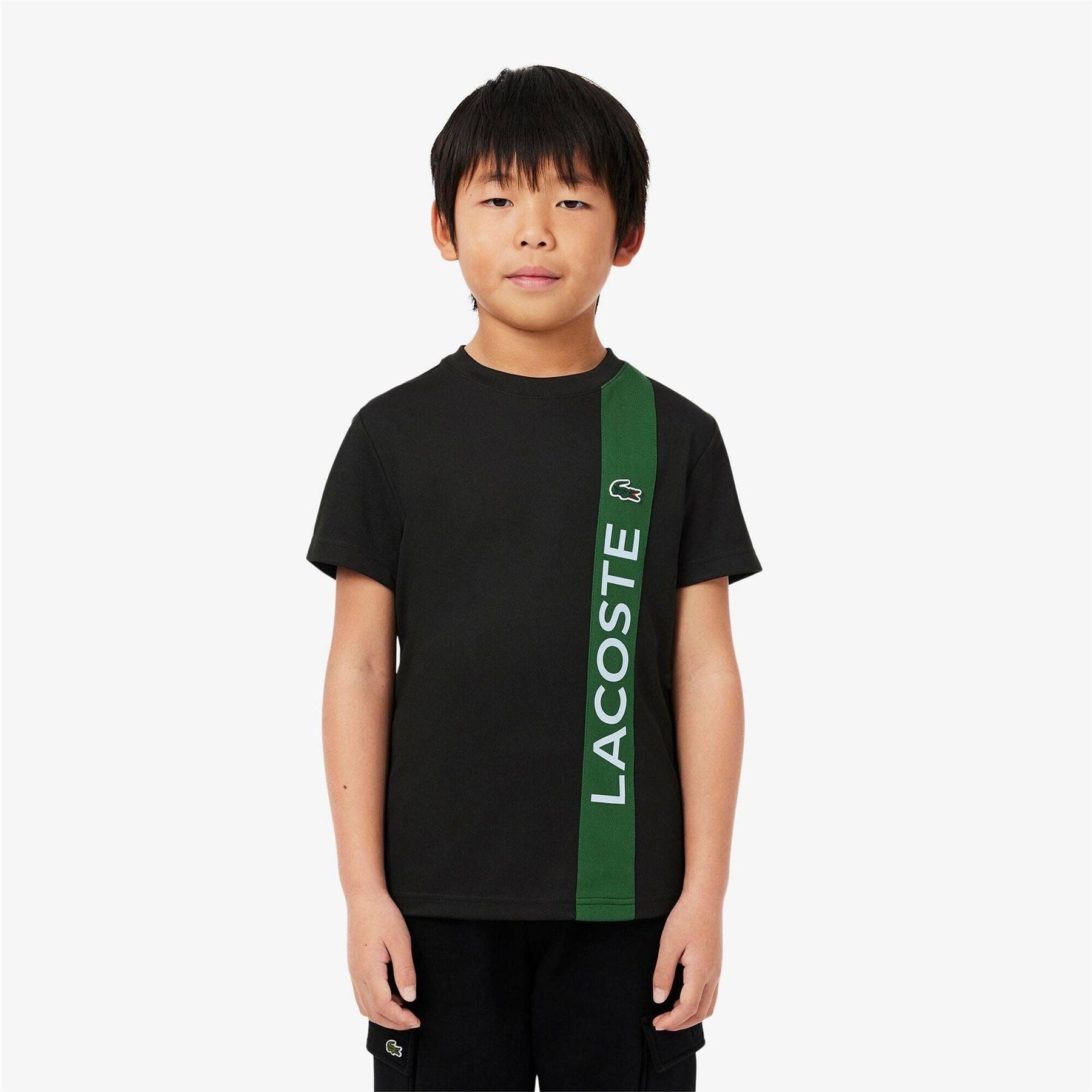 Lacoste Junior Lettering Regular Fit Crew Neck T-Shirt