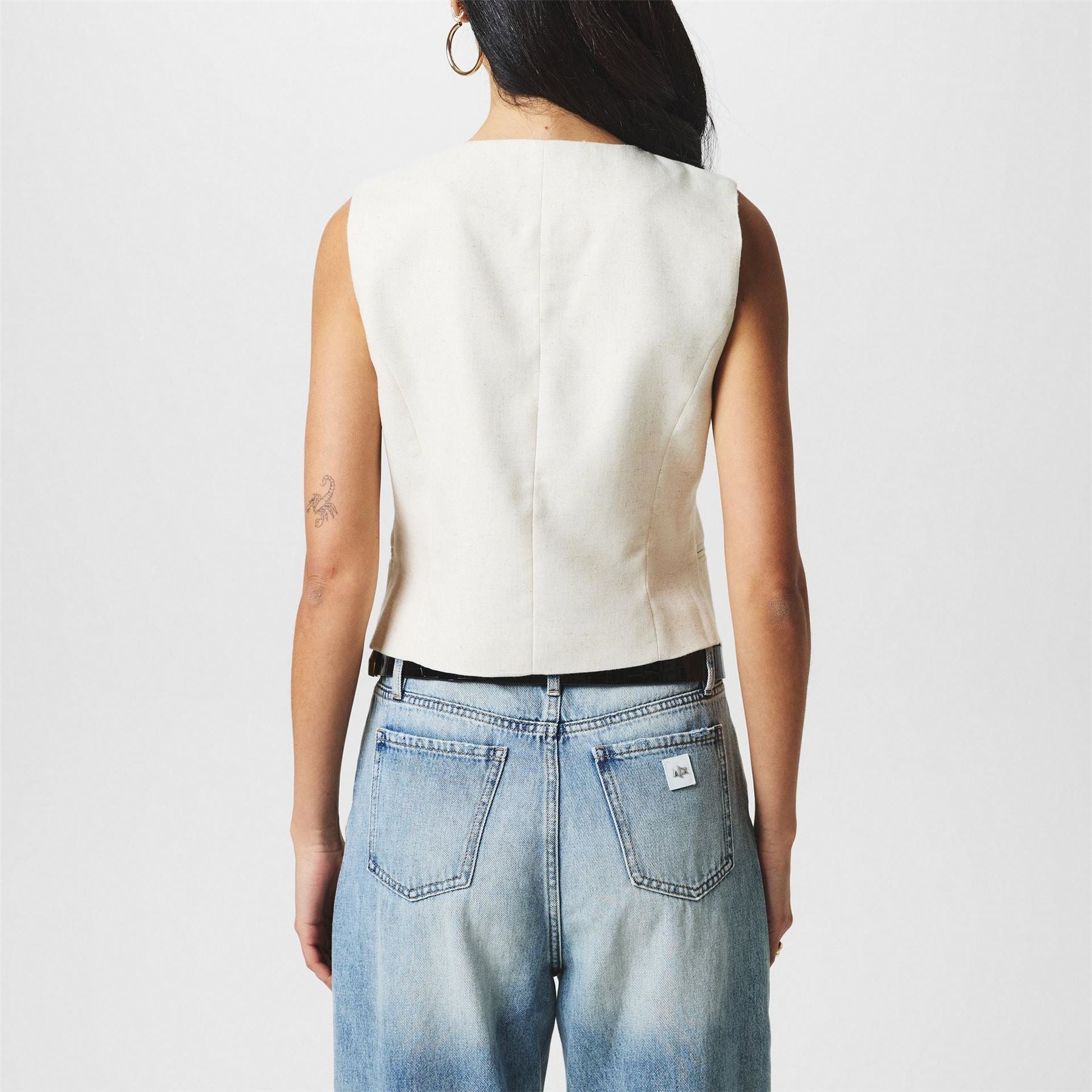 Vero Moda Linen Regular Fit Short Vest