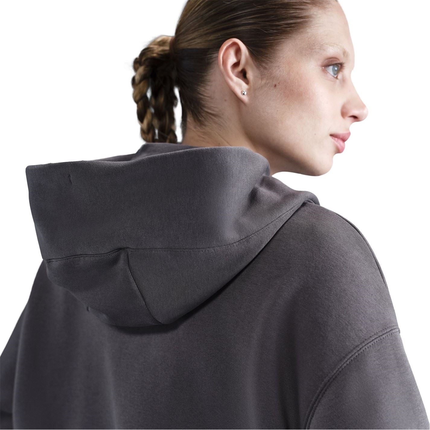 Nike Phoenix Fleece Oversize Fit Drop Shoulder Long Sleeve Hooded Neck Sweatshirt