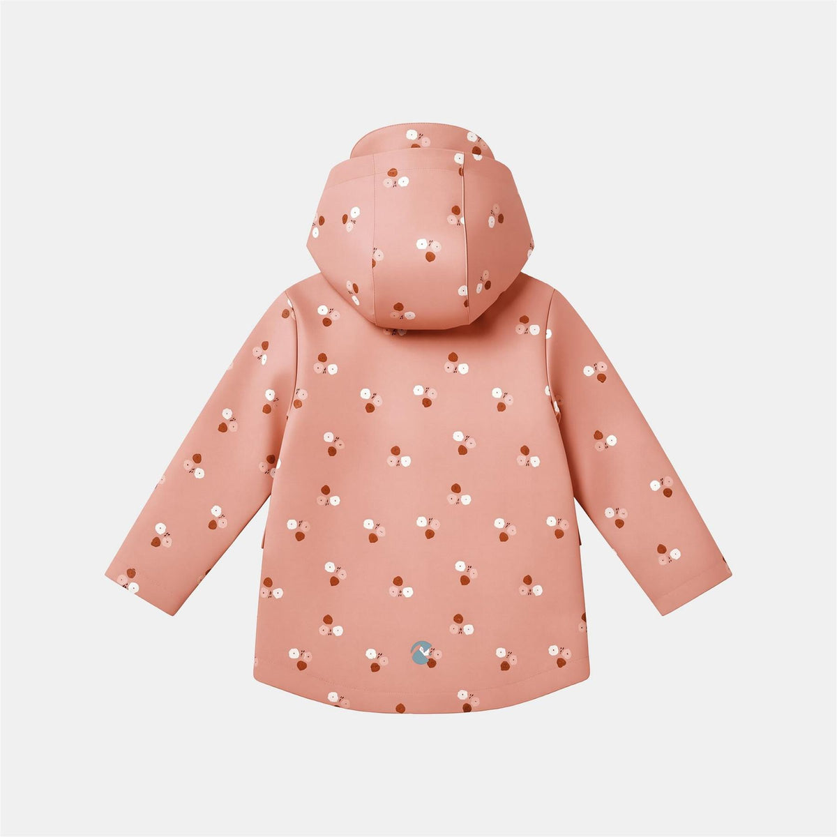 Gelert Leopard Patterned Hooded Snap Button Ribbed Cuff Rain Jacket