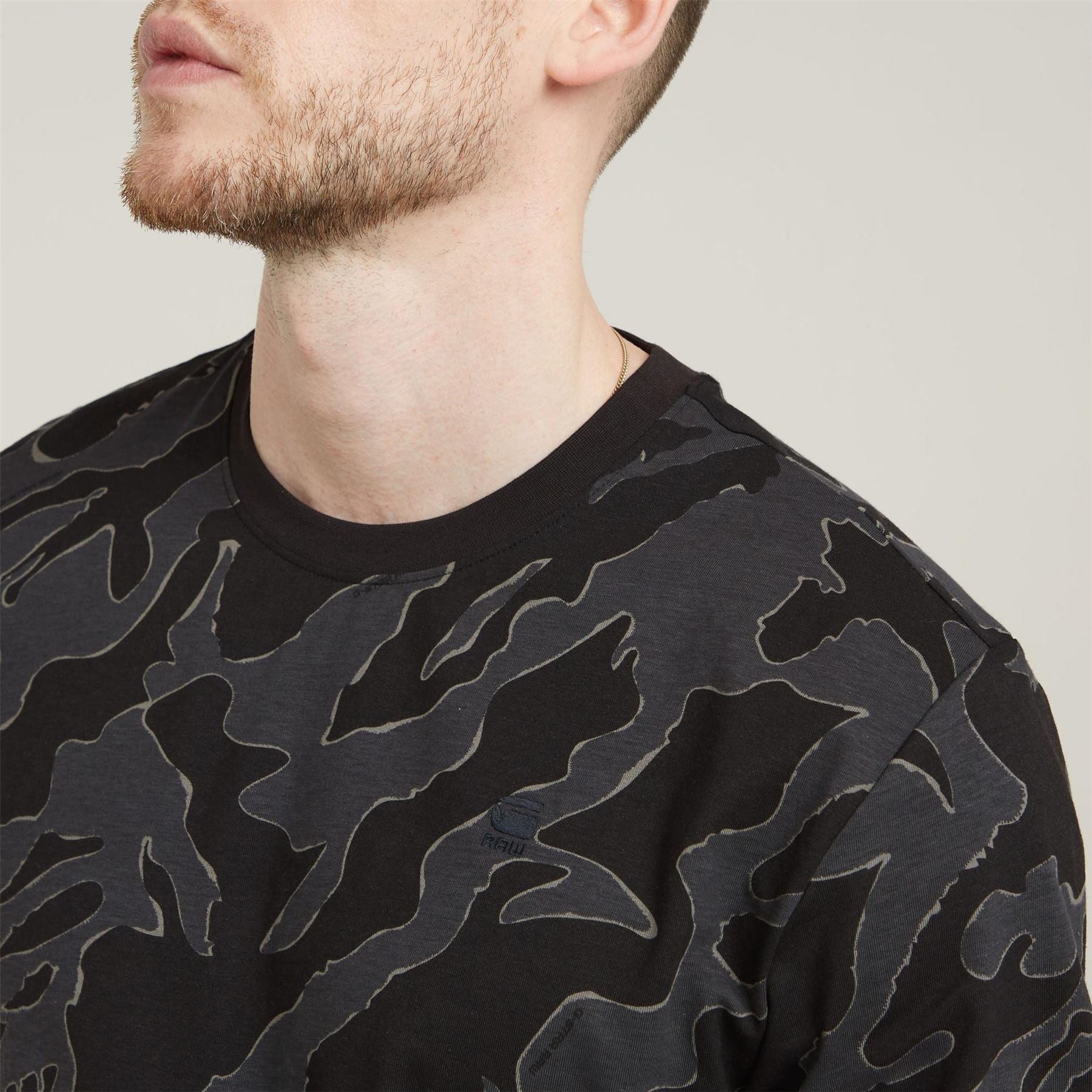 G Star Camo Crew Neck Regular Fit T-Shirt
