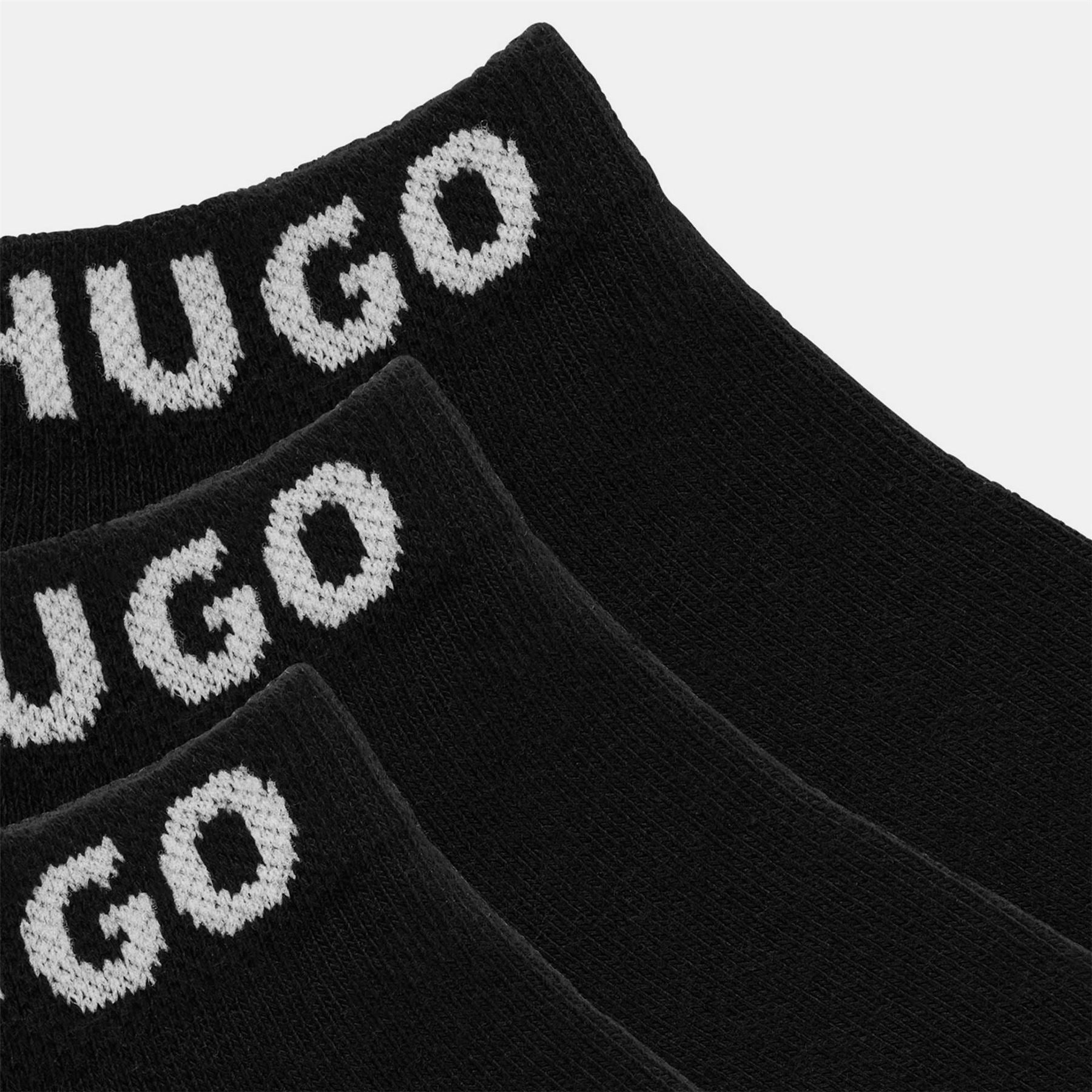 Hugo Pack Logo Cuff Ankle Socks