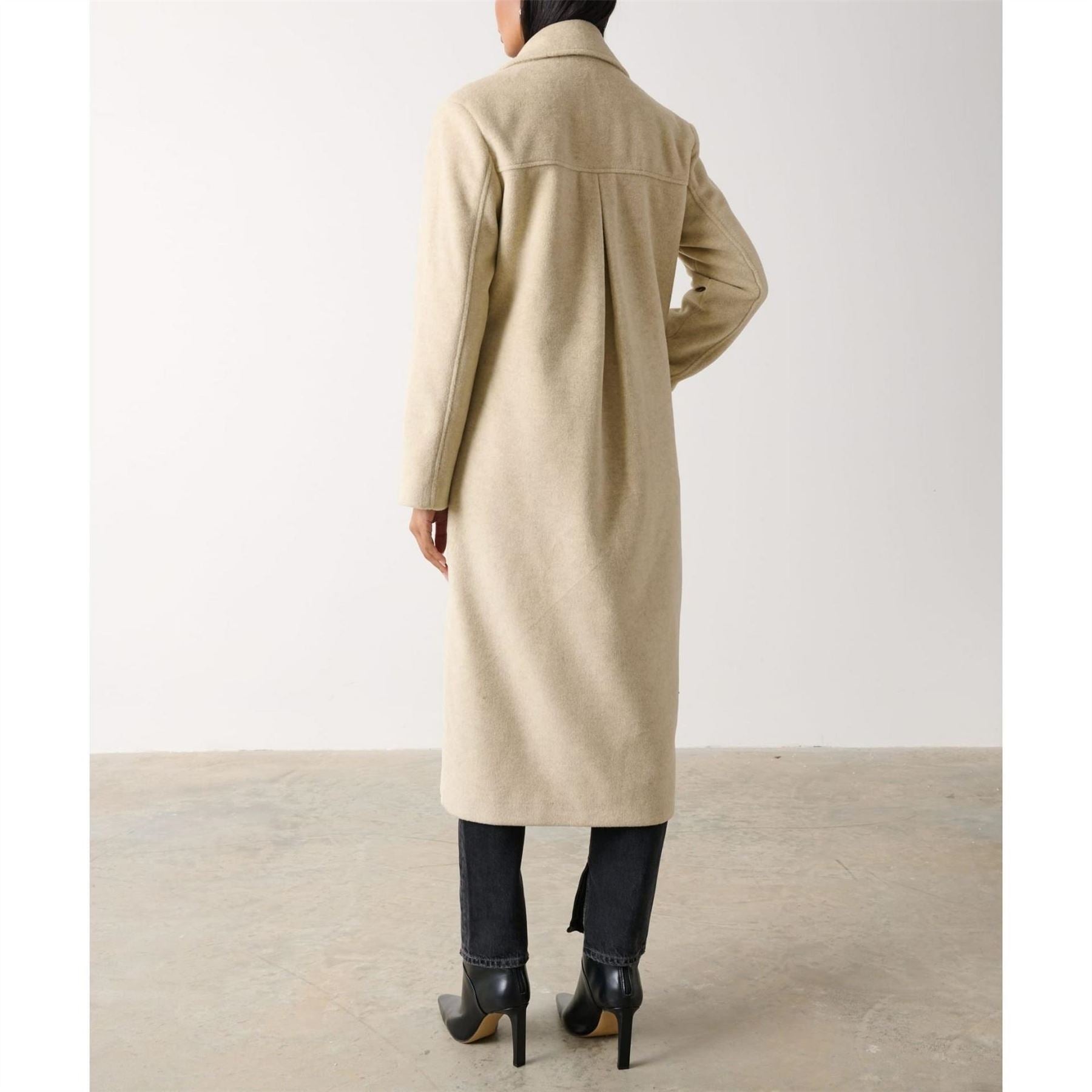 Pretty Lavish Ezra Boxy Collared Long Sleeve Oversized Fit Overcoat