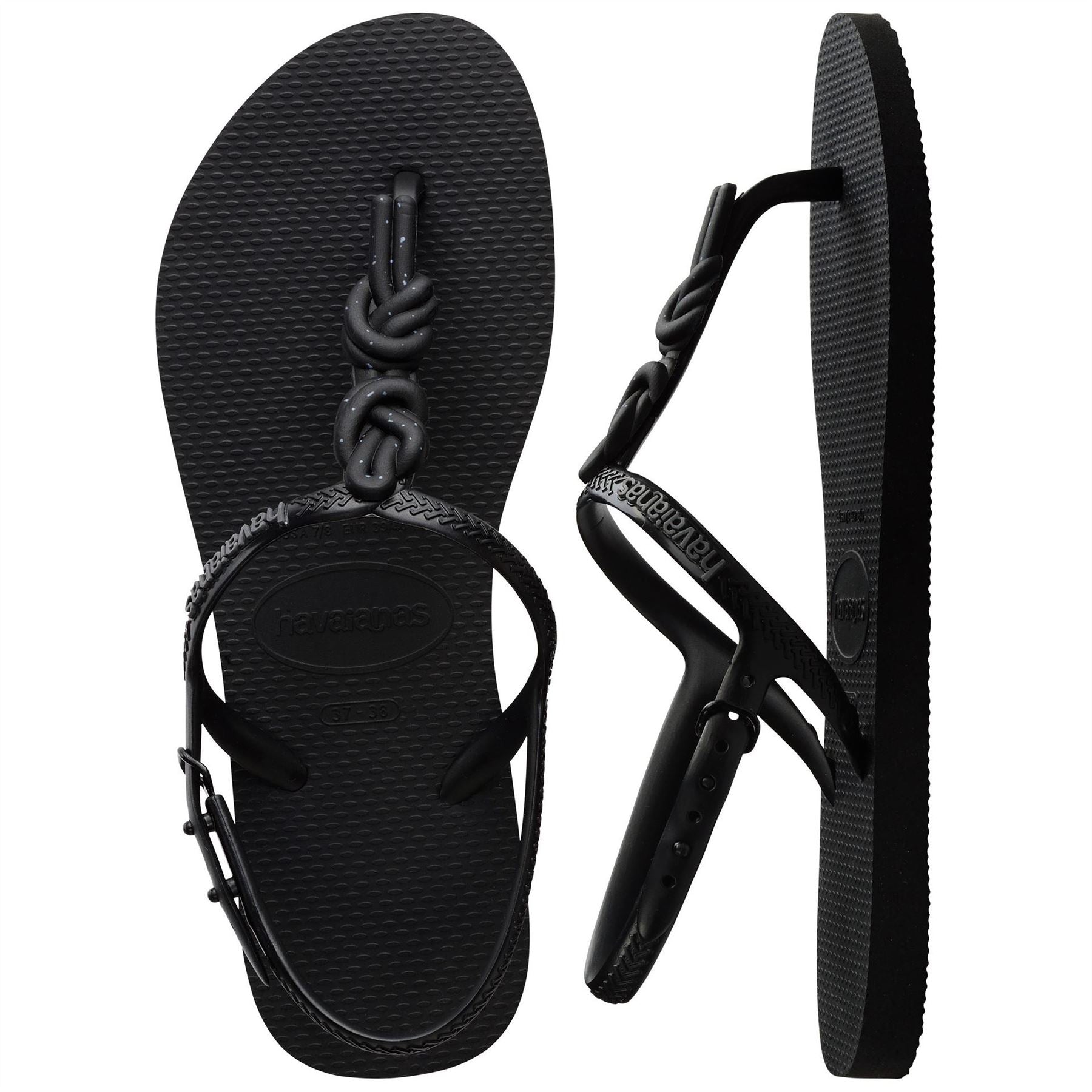 Havaianas Hav. Twist Plus Black Black 33 34 Flip Flops Womens