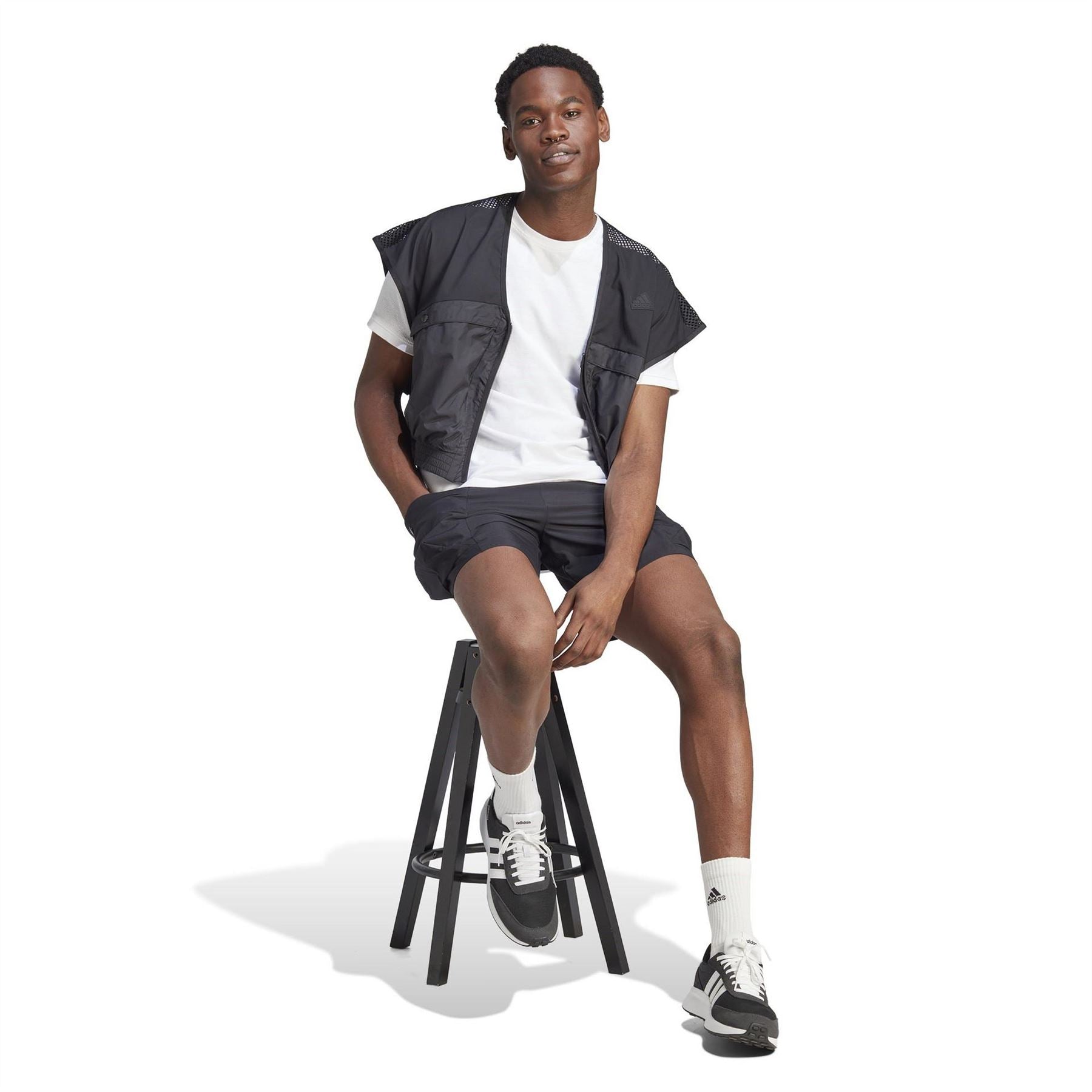 adidas Ce V-Neck Relaxed Fit Short Vest