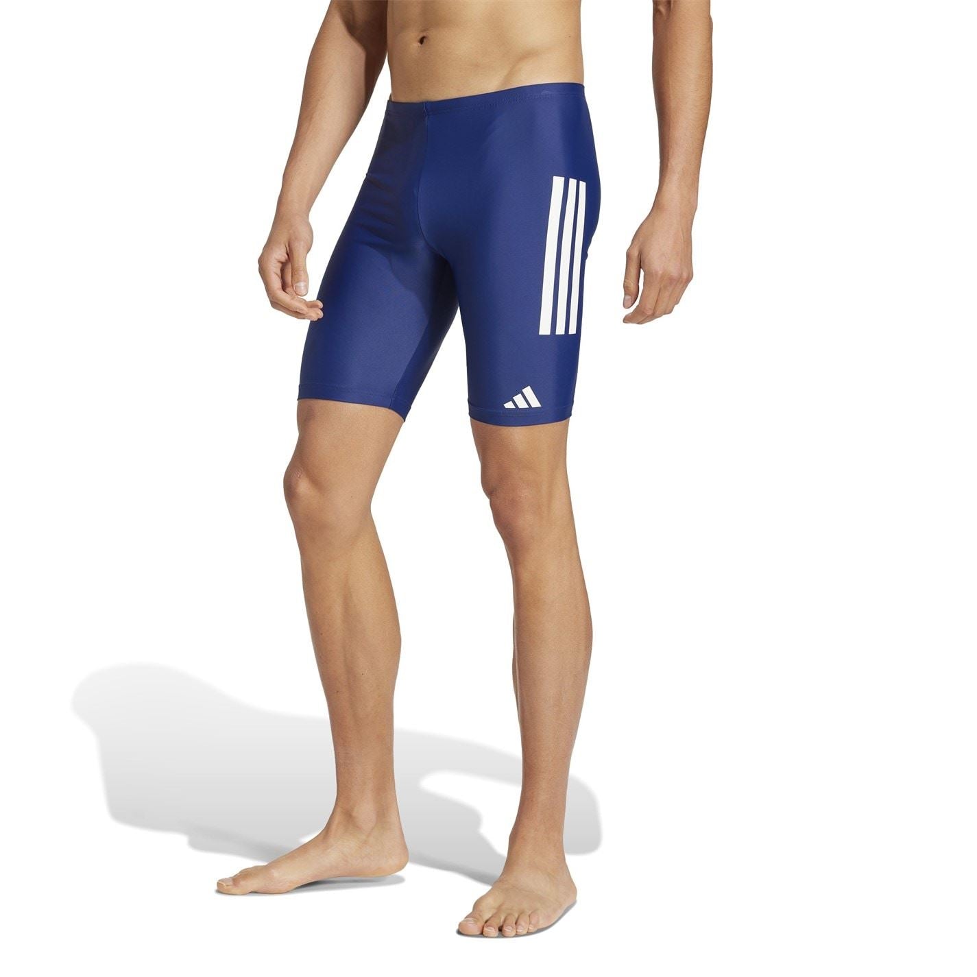 adidas Mens Primeblue 3 Stripes Swim Jammer