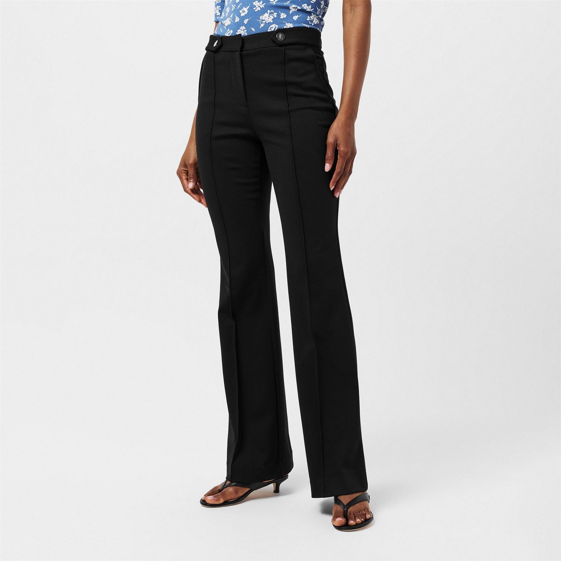 Lauren by Ralph Lauren Real Leather Drewin Bootcut Trousers
