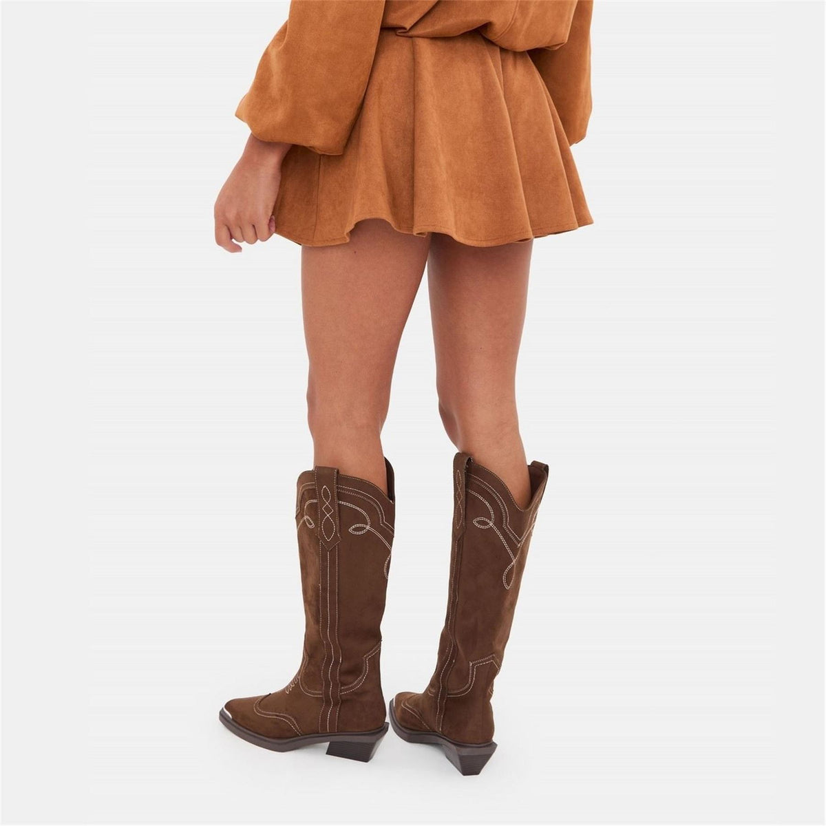 I Saw It First Suede Skater Skirt