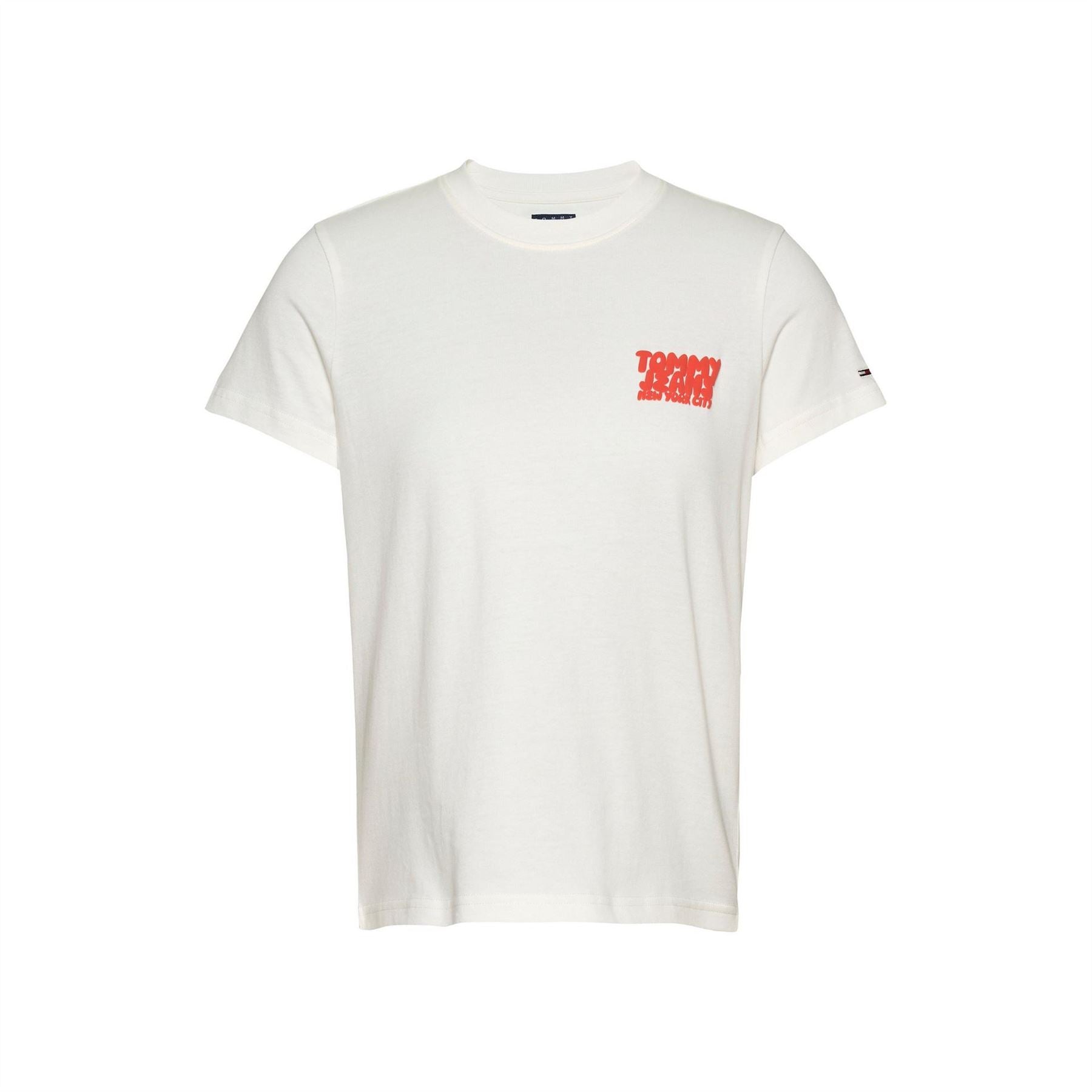 Tommy Jeans Regular Fit Lettering Crew Neck T-Shirt