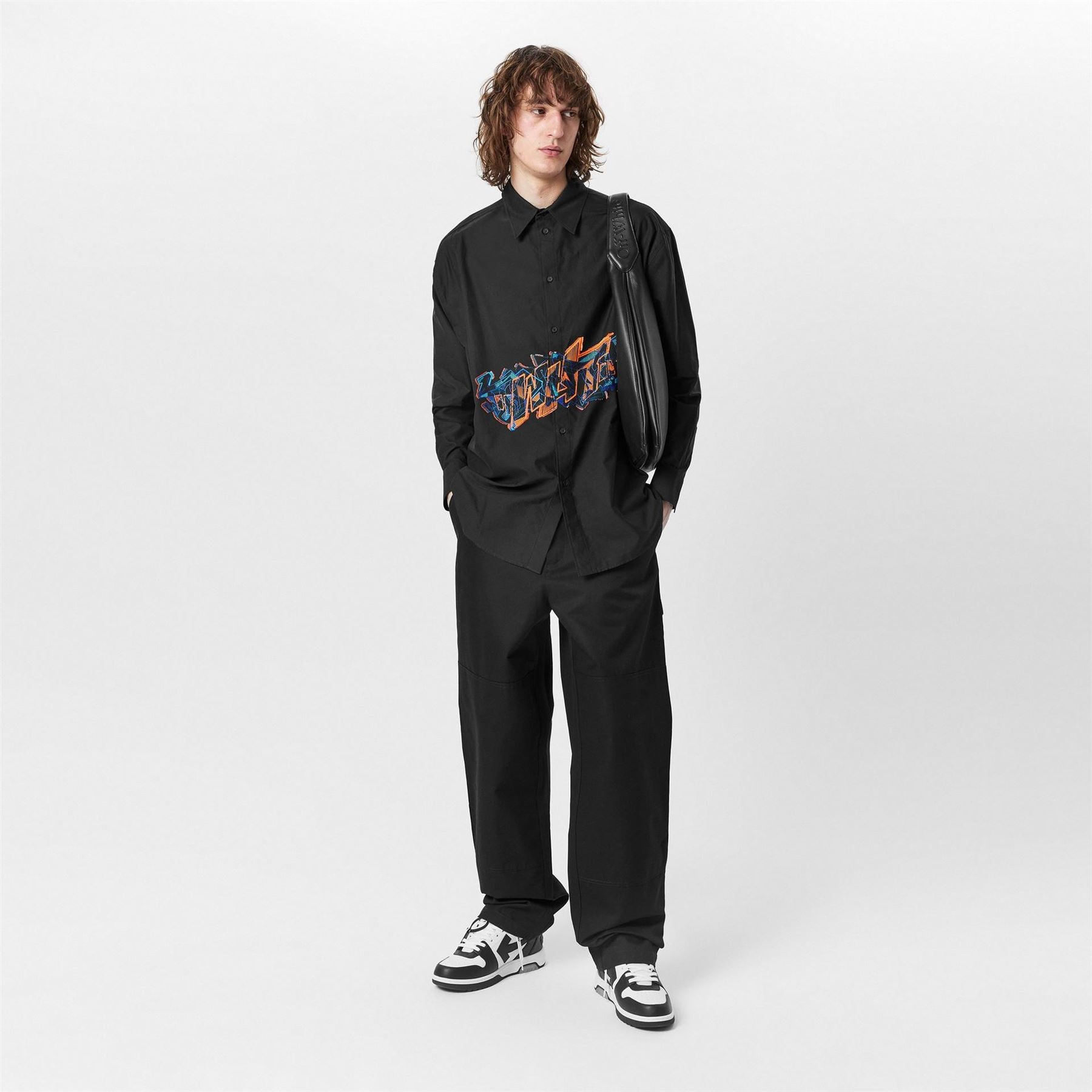 Off White Grf Cp Button Front Oversize Overshirt