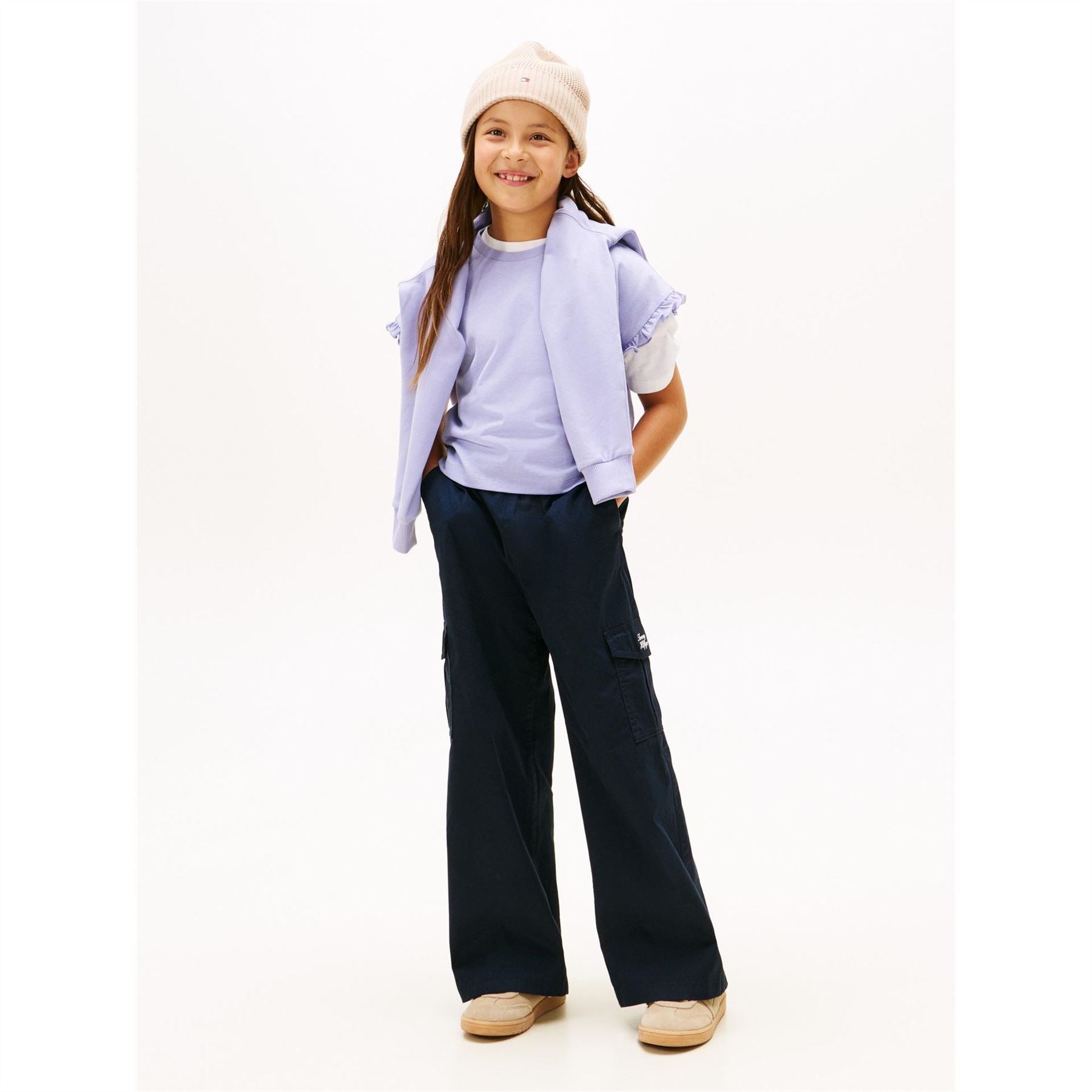 Tommy Hilfiger Essential Crew Neck Ruffle Sleeve T-Shirt