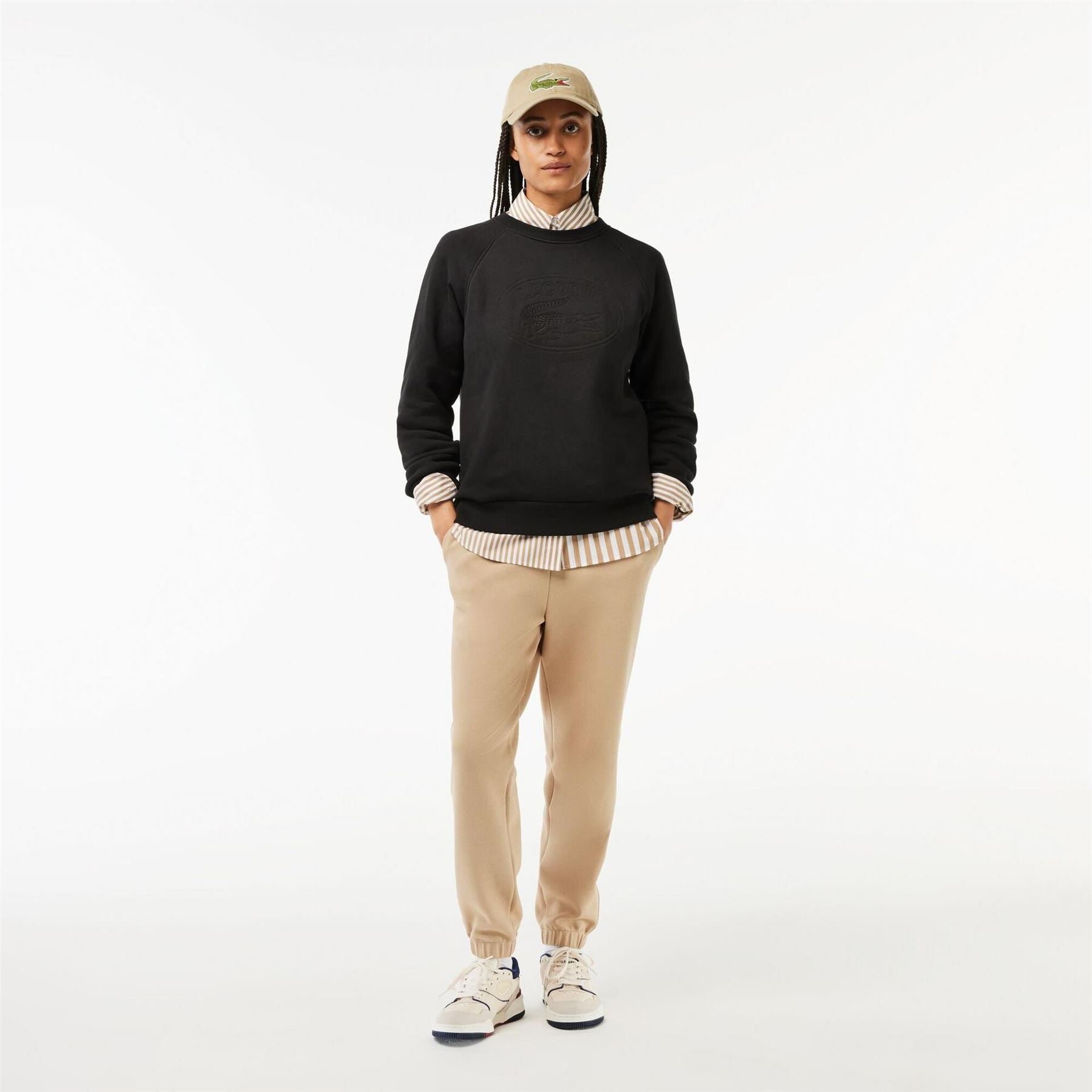 Lacoste Crocodile Print Crew Neck Regular Fit Sweater