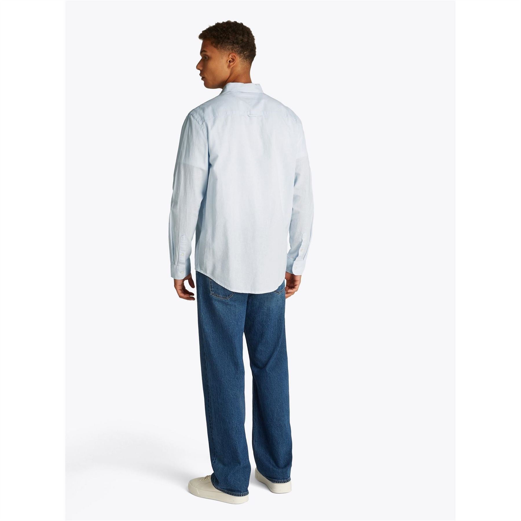 Tommy Jeans Regular Fit Collared Neck Long Sleeve Shirt