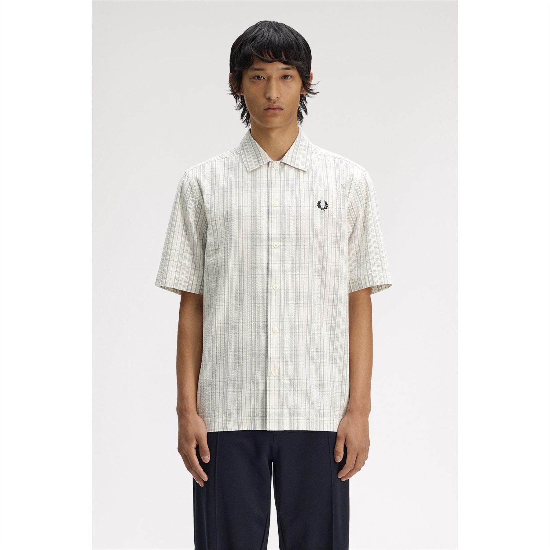 Fred Perry Patterned Short Sleeve Shirt