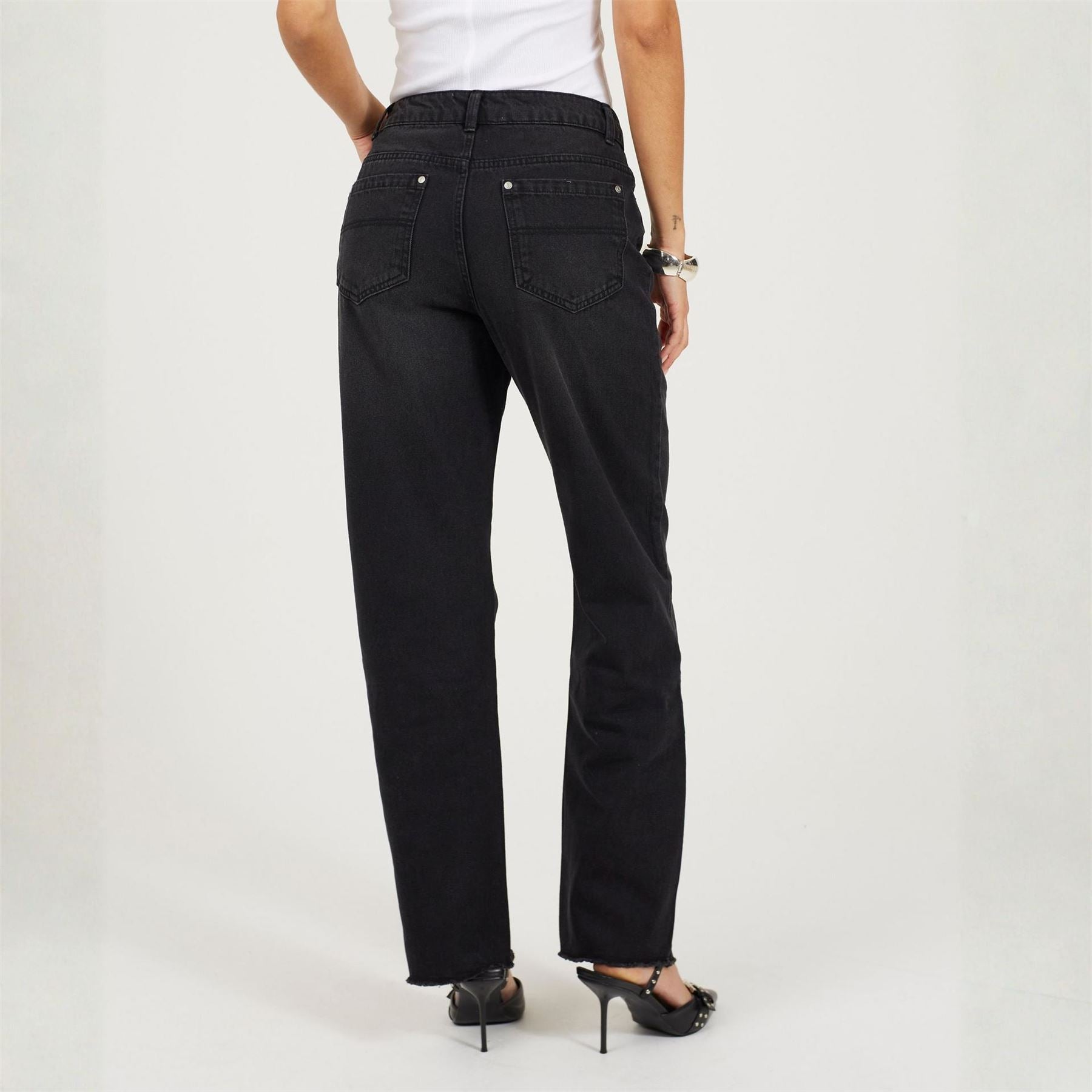 Brave Soul Womens Straight Leg Denim Jeans
