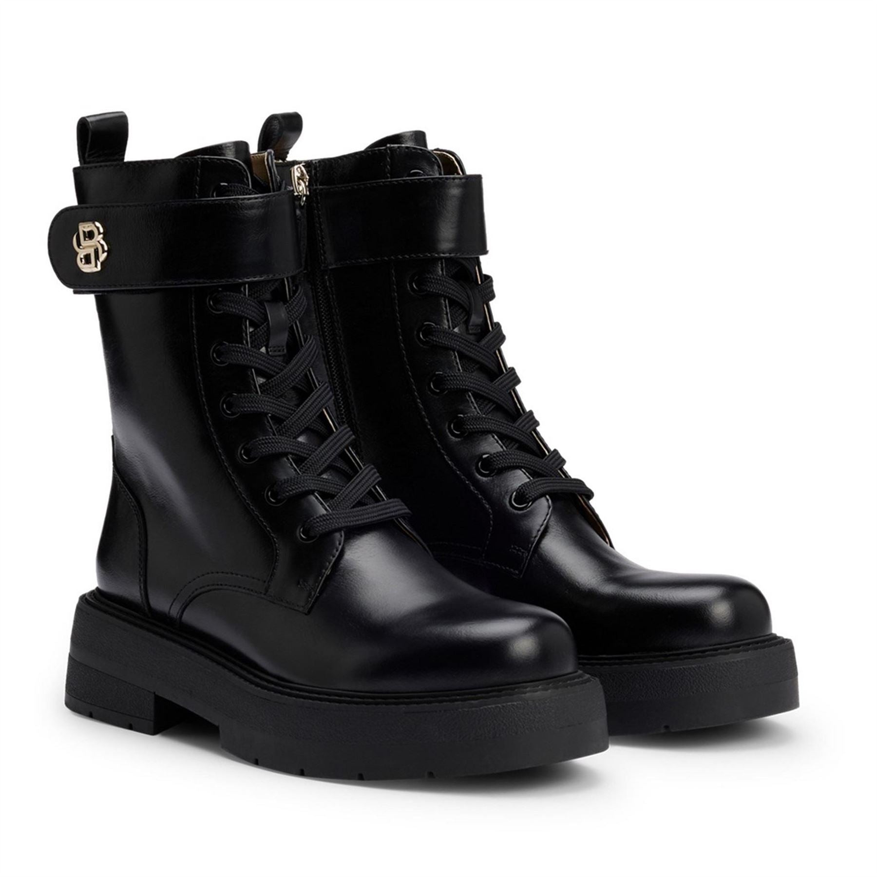 Boss Rebby Block Heel Motorcycle  Boots