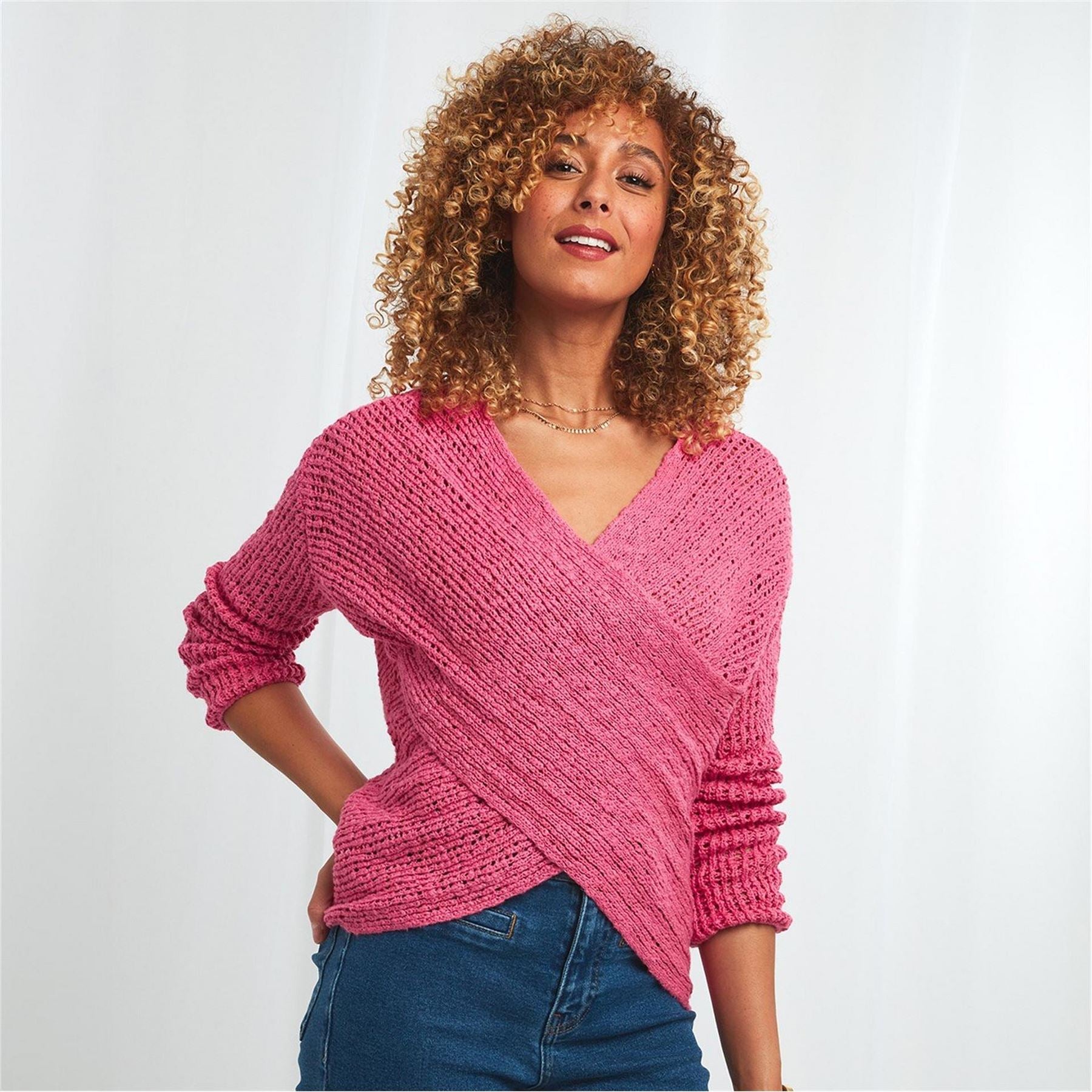 Joe Browns Wrap Pink Sweater