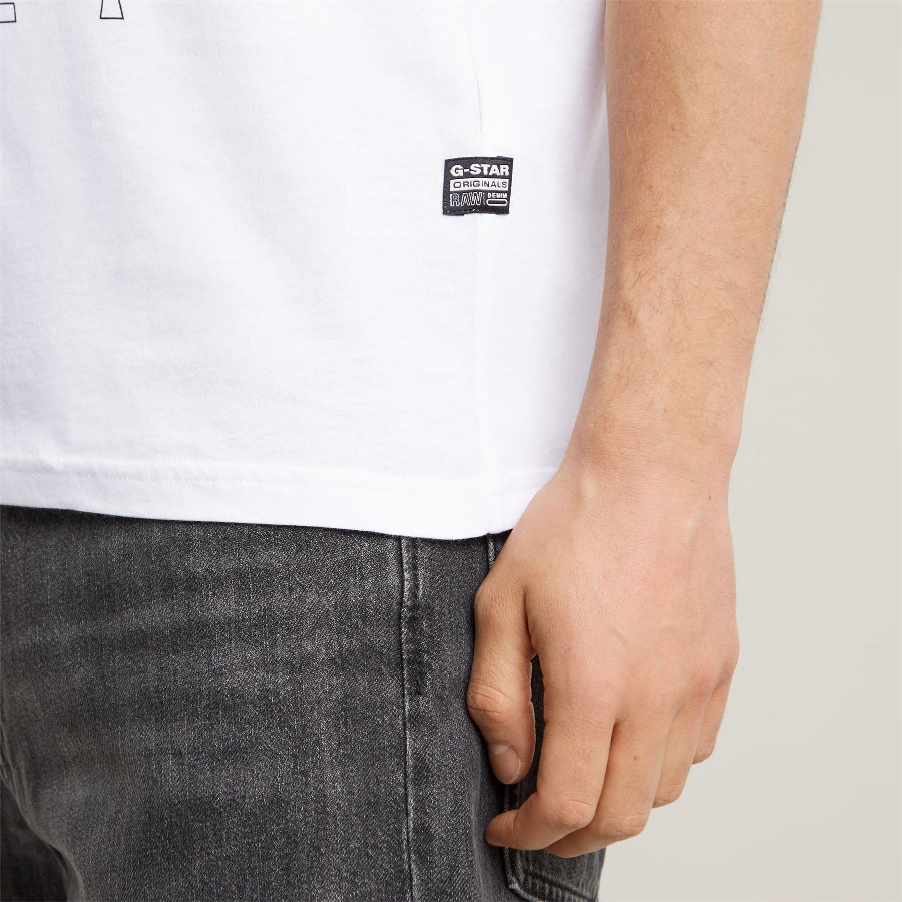 G Star Regular Fit Lettering Crew Neck T-Shirt