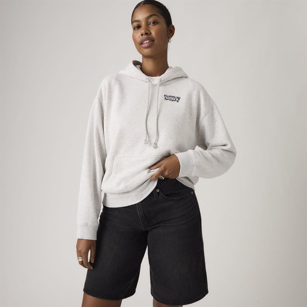 Levis Hooded Neck Long Sleeve Relaxed Fit Sweatshirt