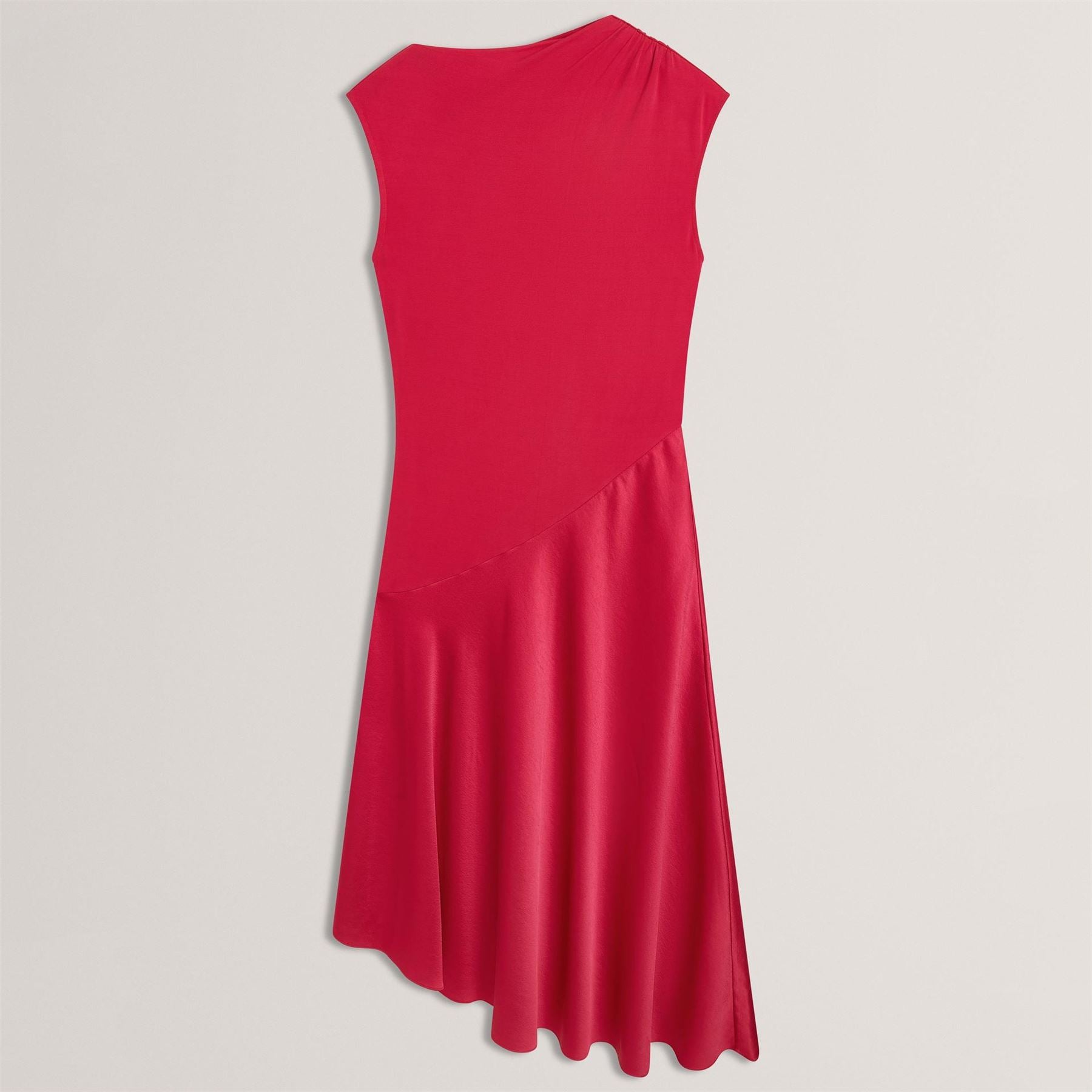Ted Baker Baker Asymmetric Satin Panel Midi Dress