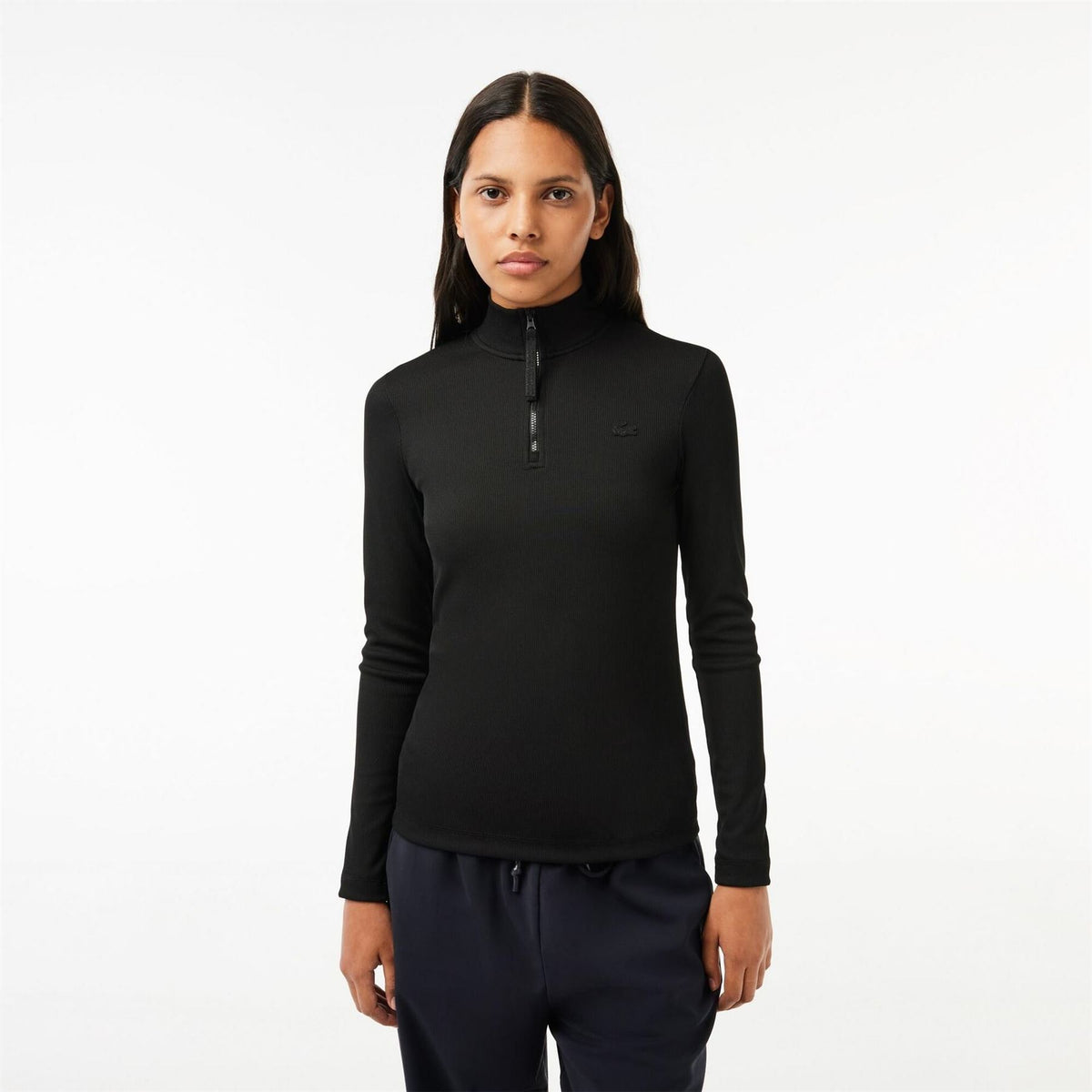 Lacoste Mock Neck Regular Fit Polo Shirt