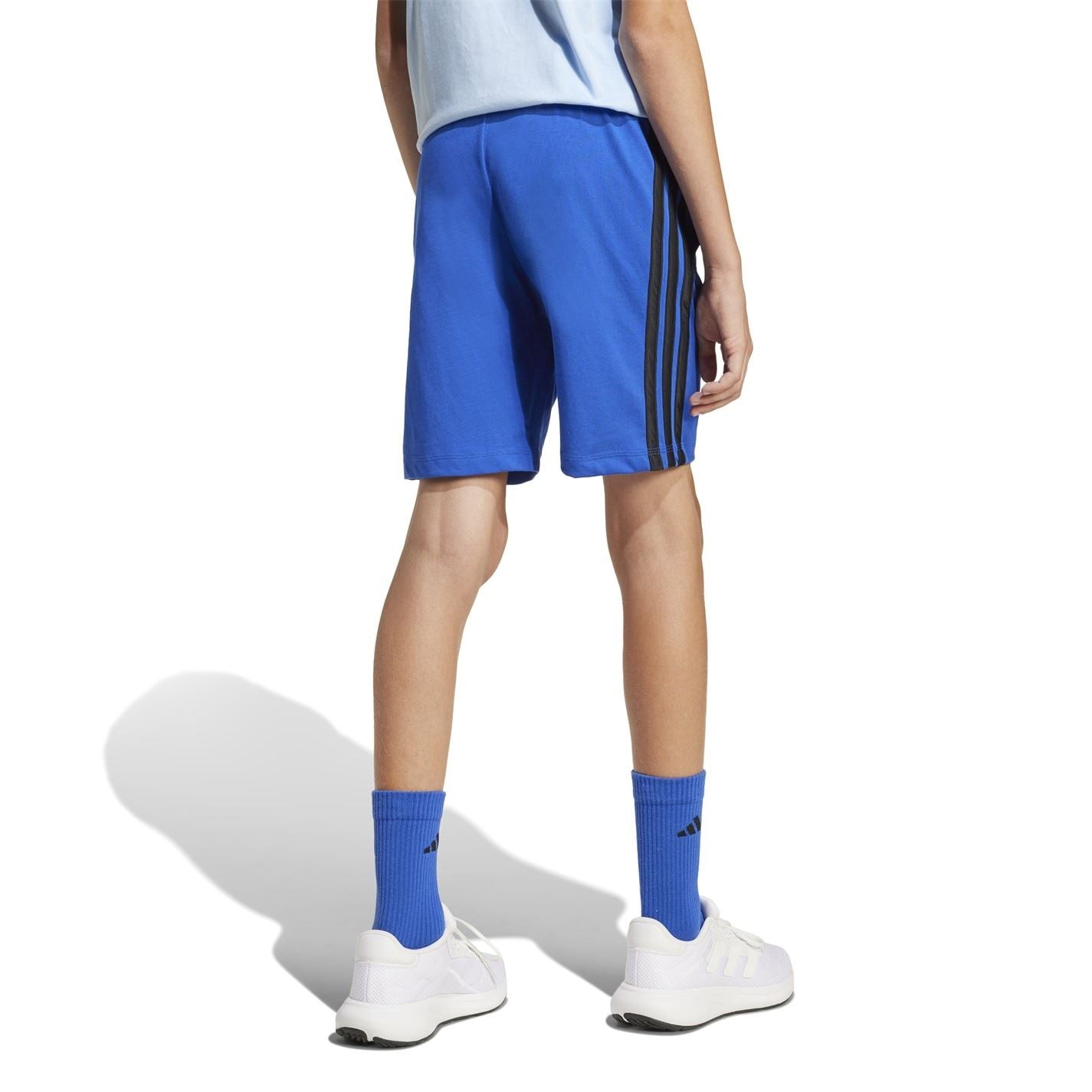 adidas Essentials 3 Stripe Jersey Short Juniors
