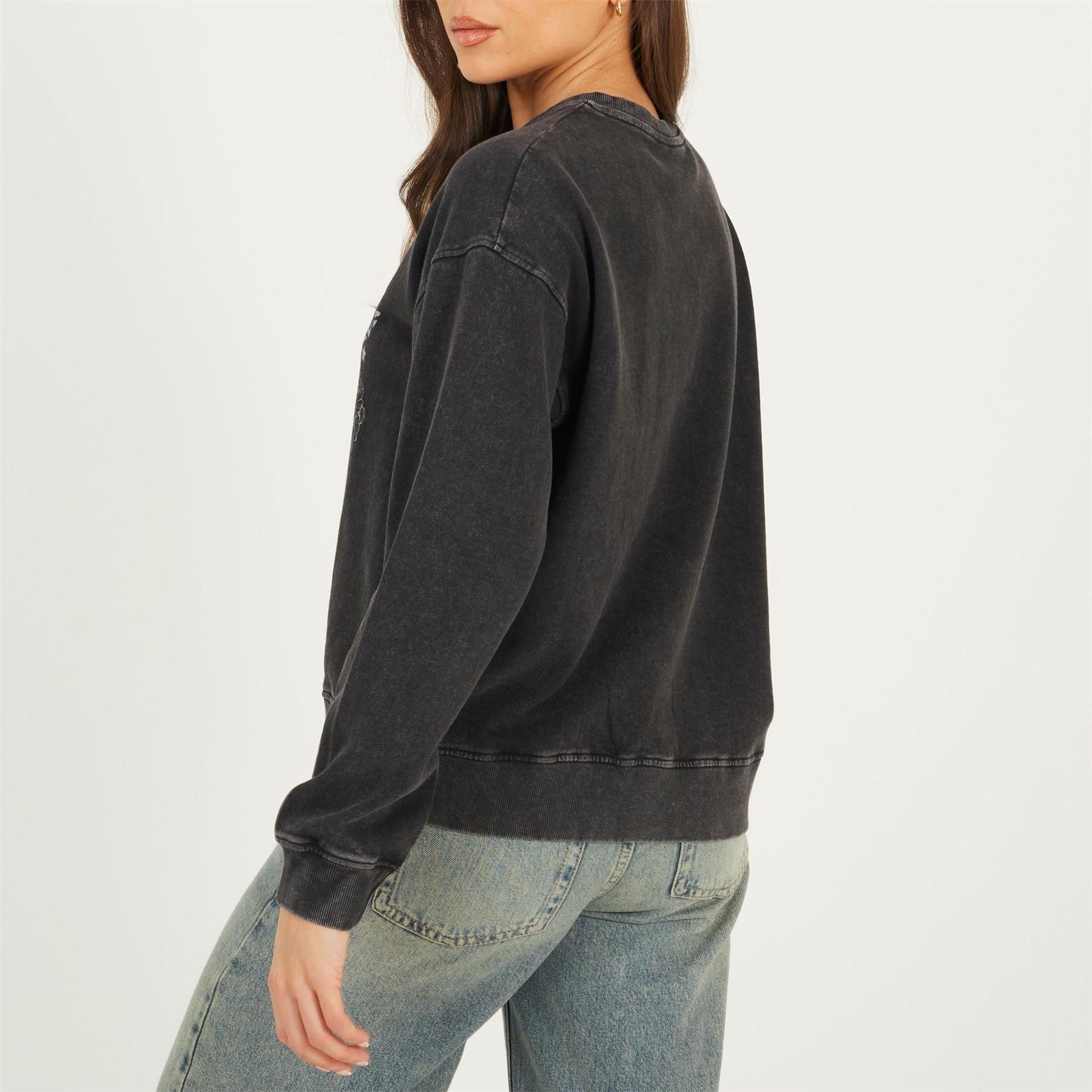 Brave Soul Womens Crew Neck Graphic Sweatshirt