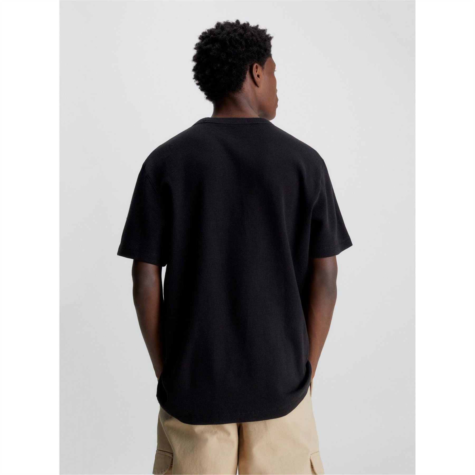 Calvin Klein Jeans Waffle Regular Fit Crew Neck T-Shirt