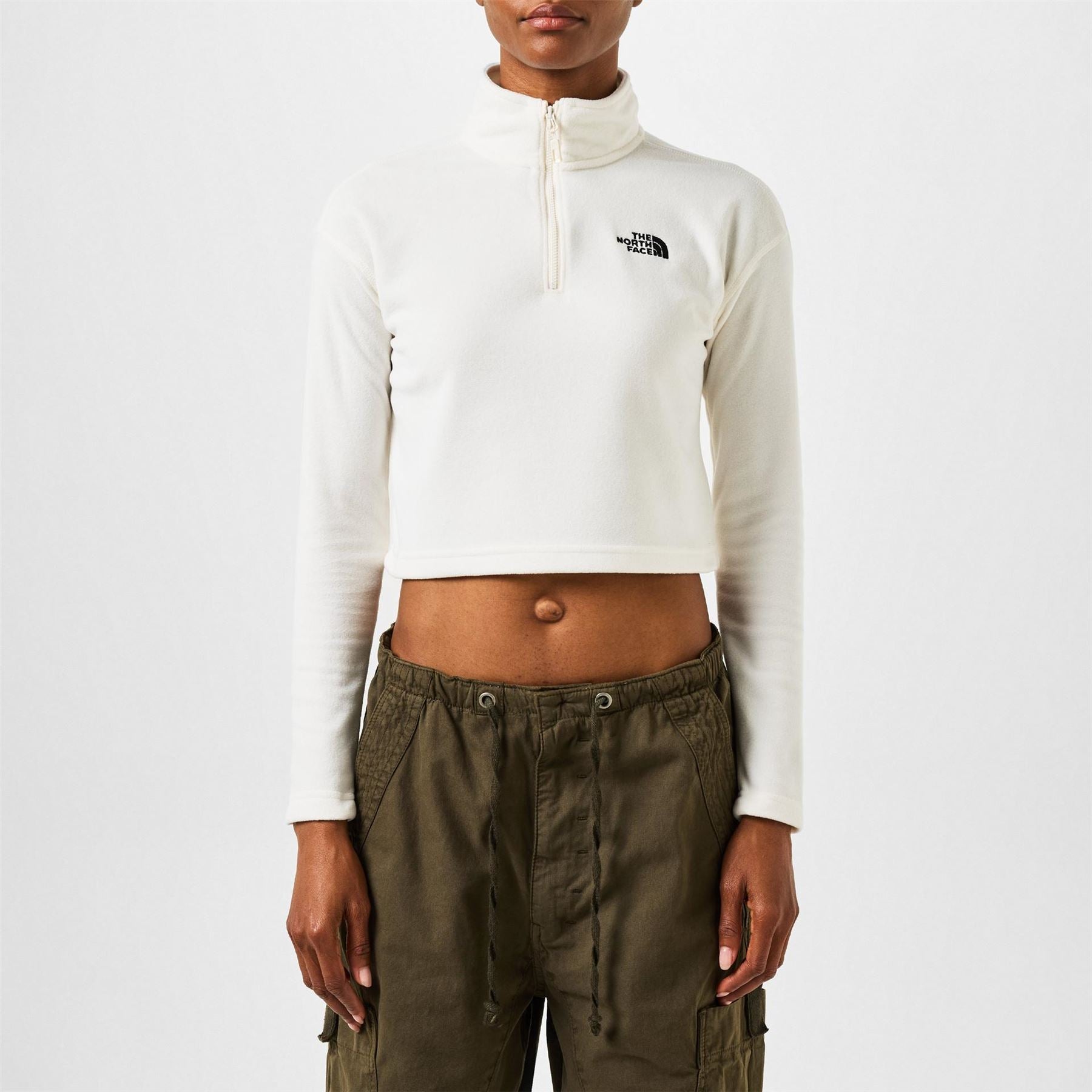 The North Face Glacier Quarter Zip Crop Fleece Top