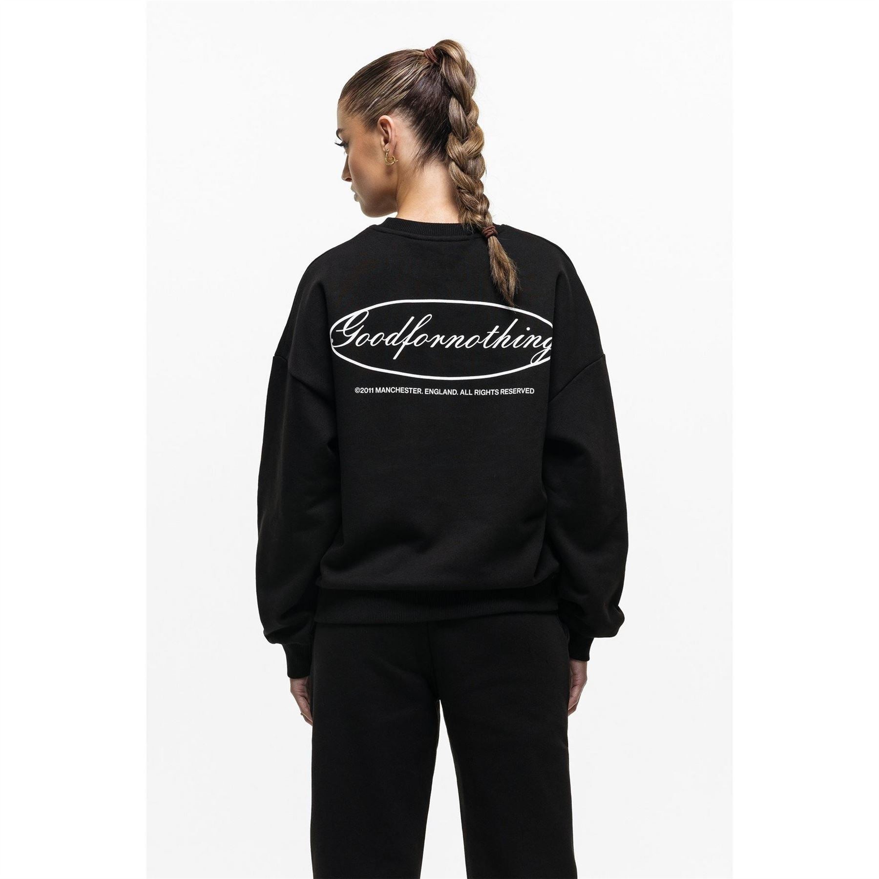 Good For Nothing Oval Sweatshirt Black