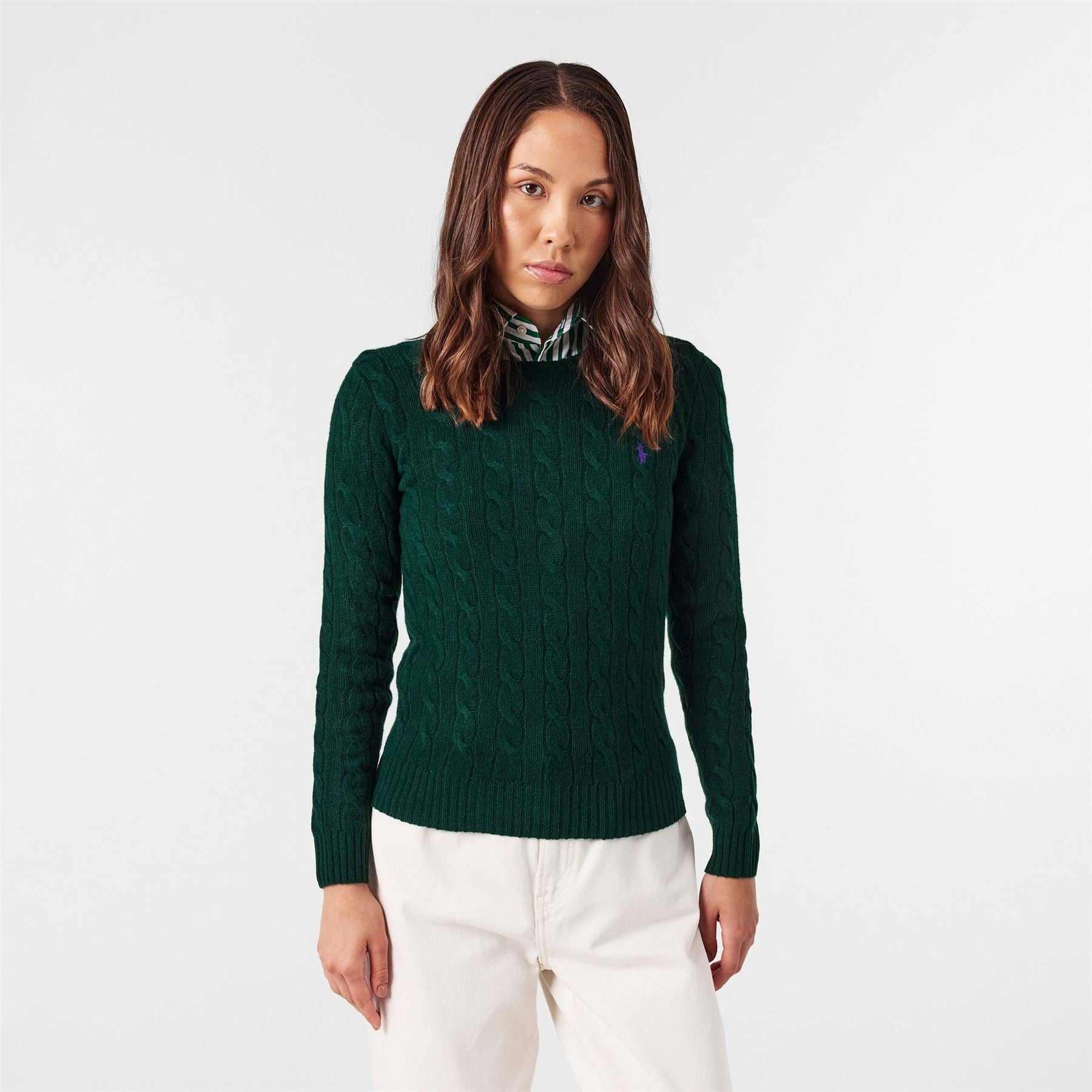 Polo Ralph Lauren Cable Knit V Neck Jumper