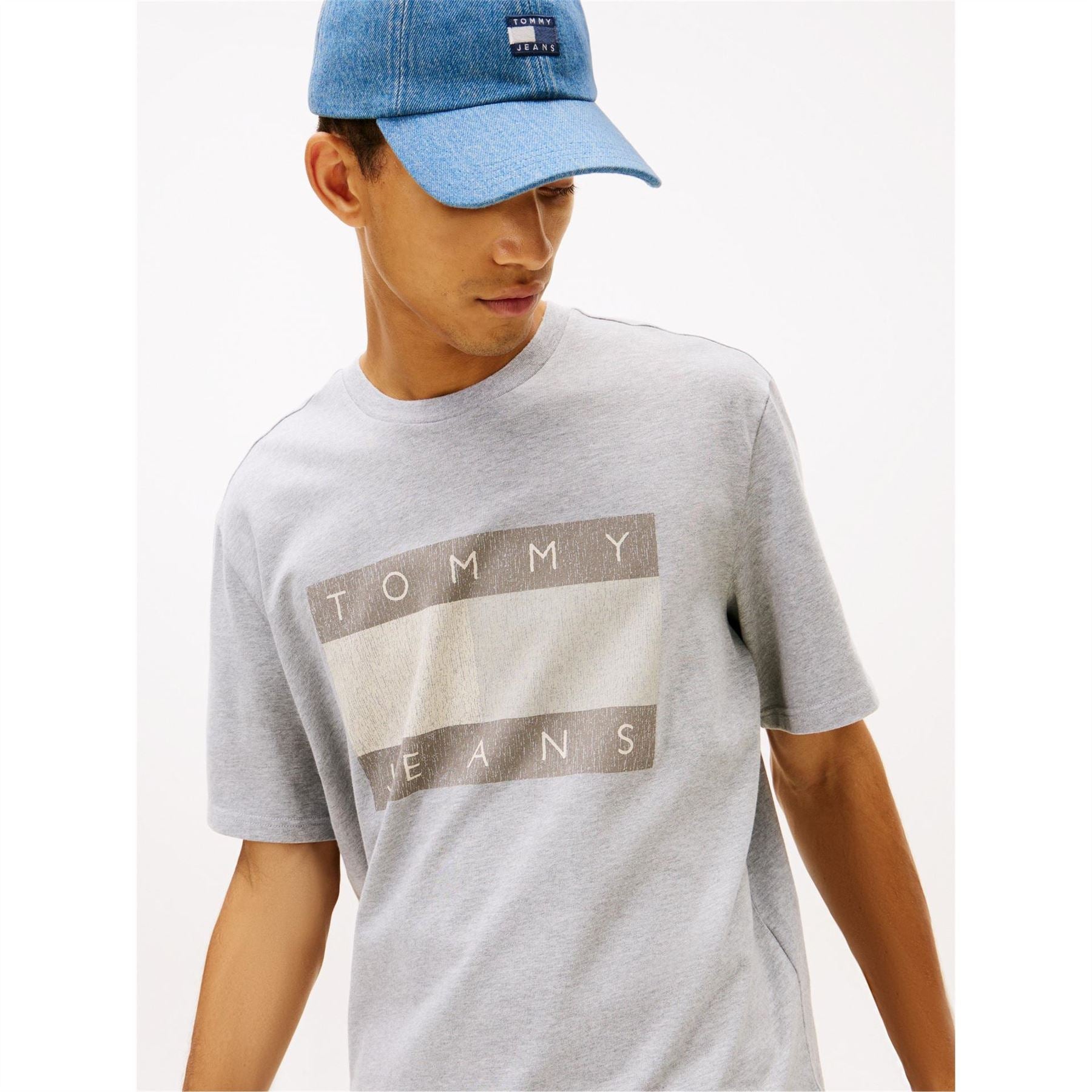 Tommy Jeans Printed Logo Crew Neck Short Sleeve Jersey T-Shirt