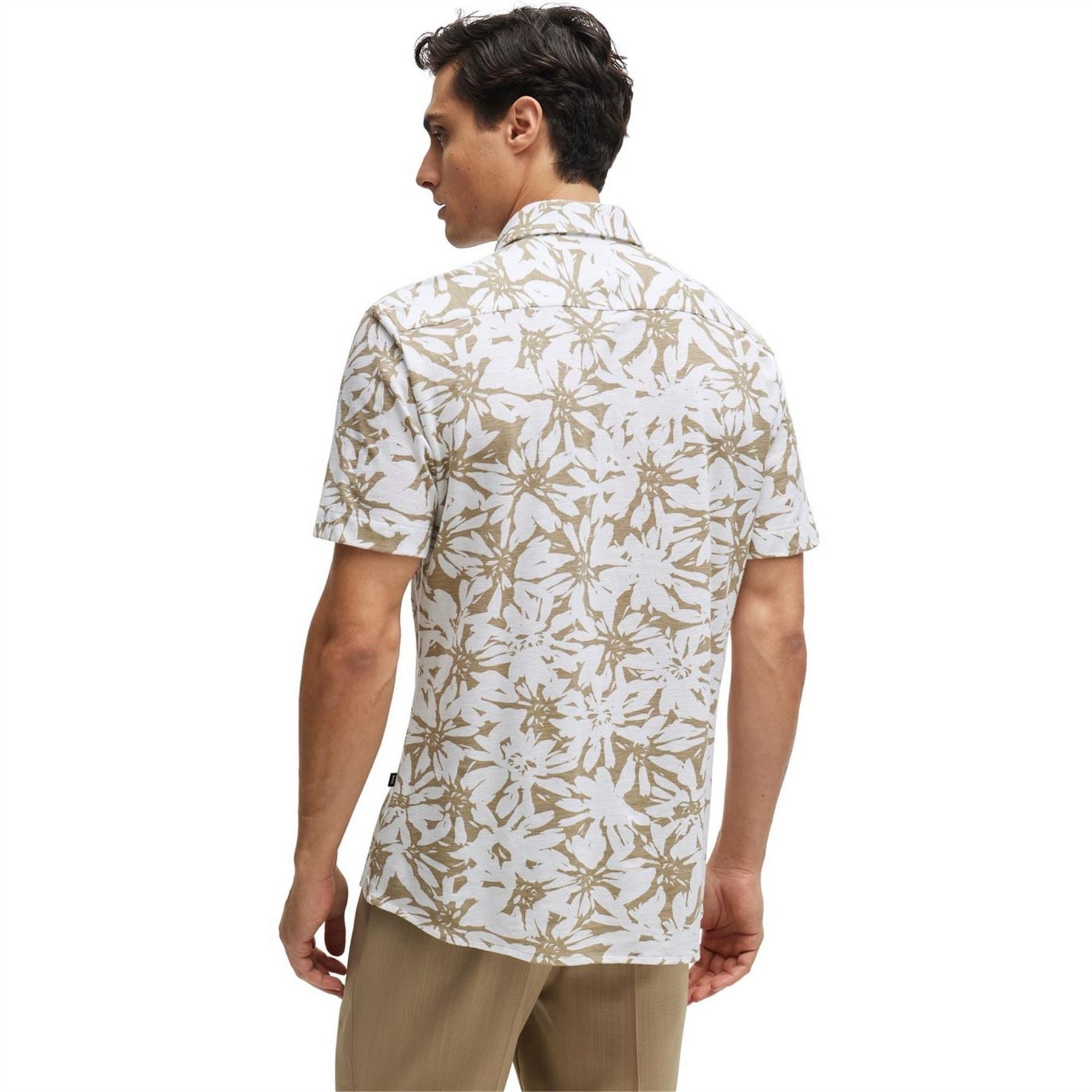 Boss Collared Neck Shirt Collar Short Sleeve Shirt