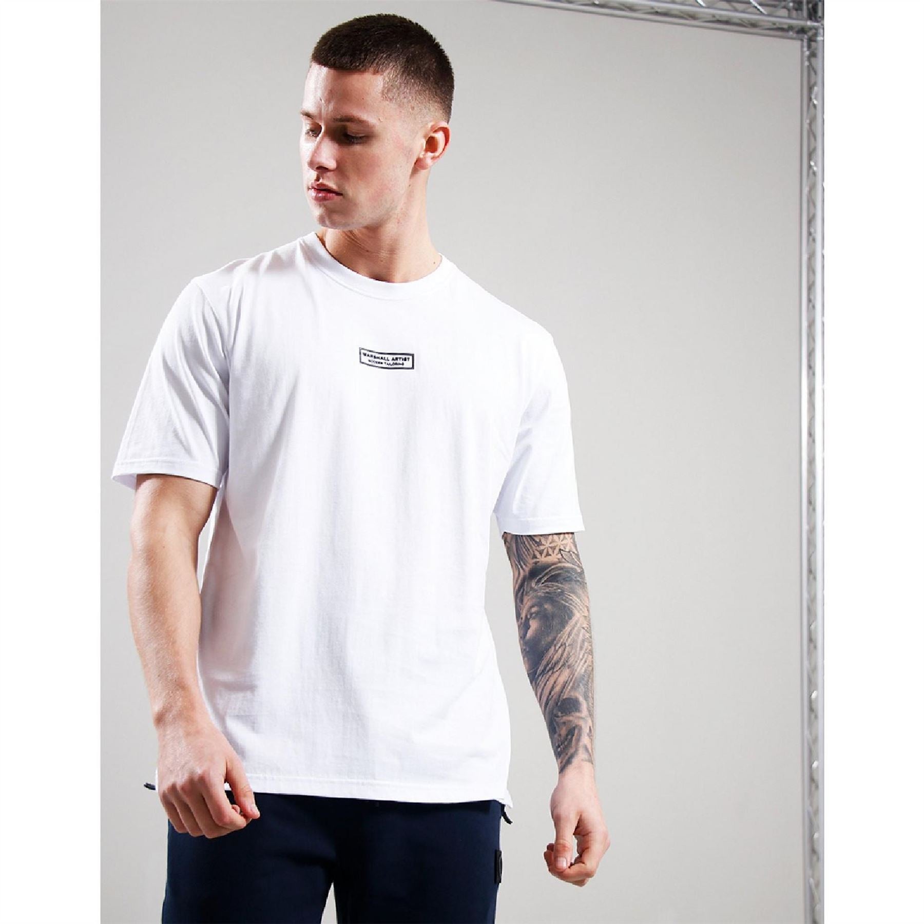 Marshall Artist Crew Neck Ribbed Collar Short Sleeve Jersey T-Shirt