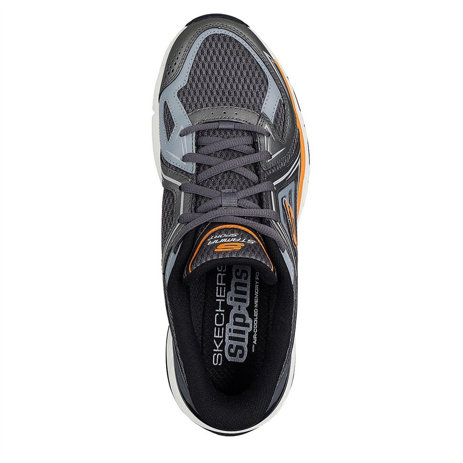 Skechers Mens Ins Metallic Overlay Mesh Snea Slip On Runners