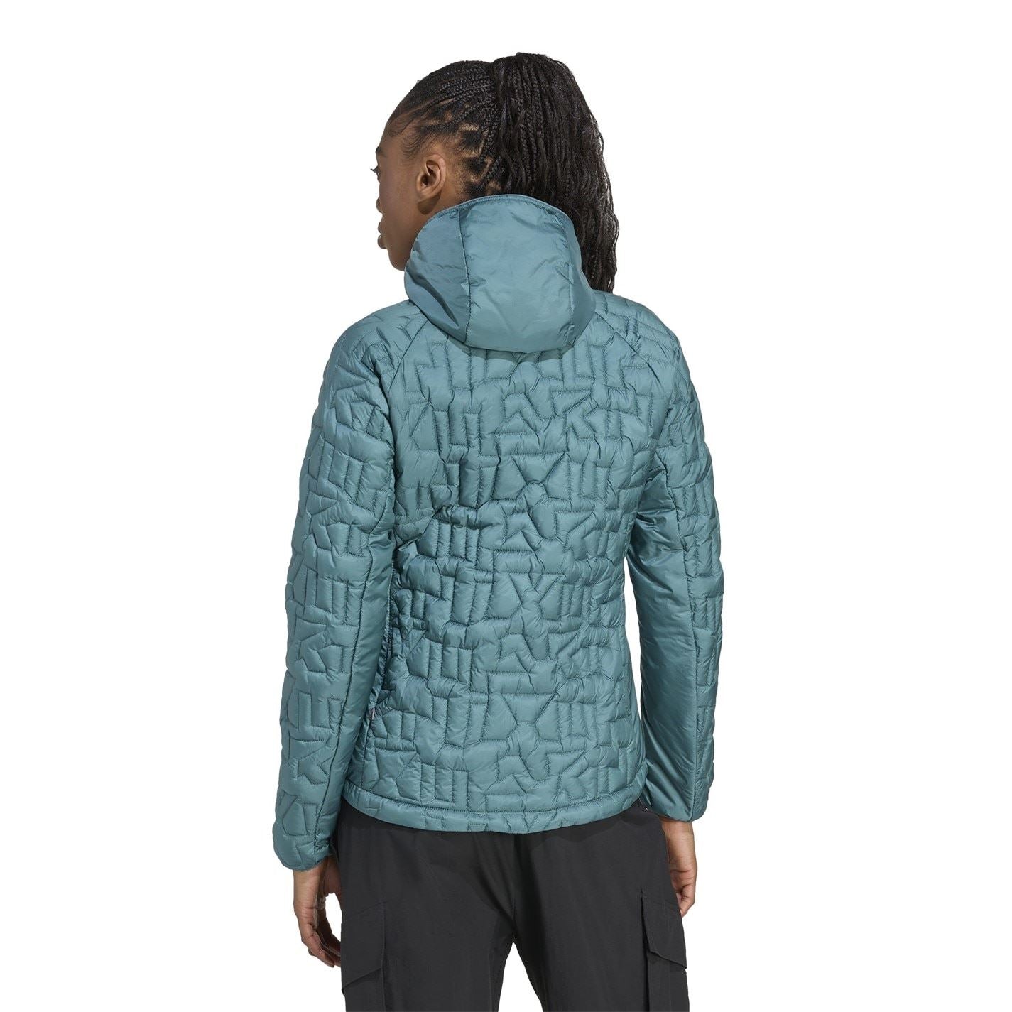 adidas Womens Terrex Xperior Primaloft Loose Fill Insulated Hooded Jacket