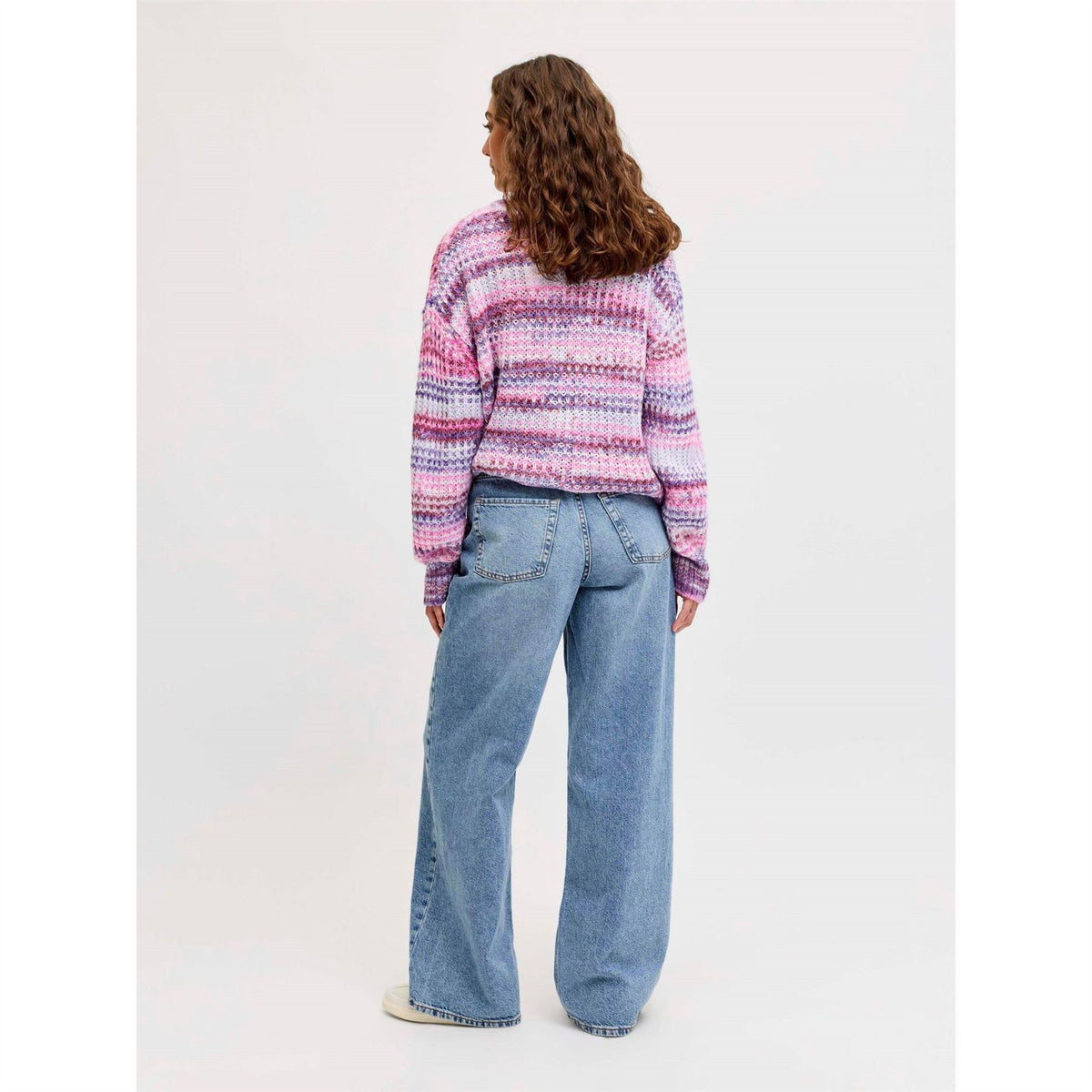 JJXX Space Dye Crew Neck Long Sleeve Sweater