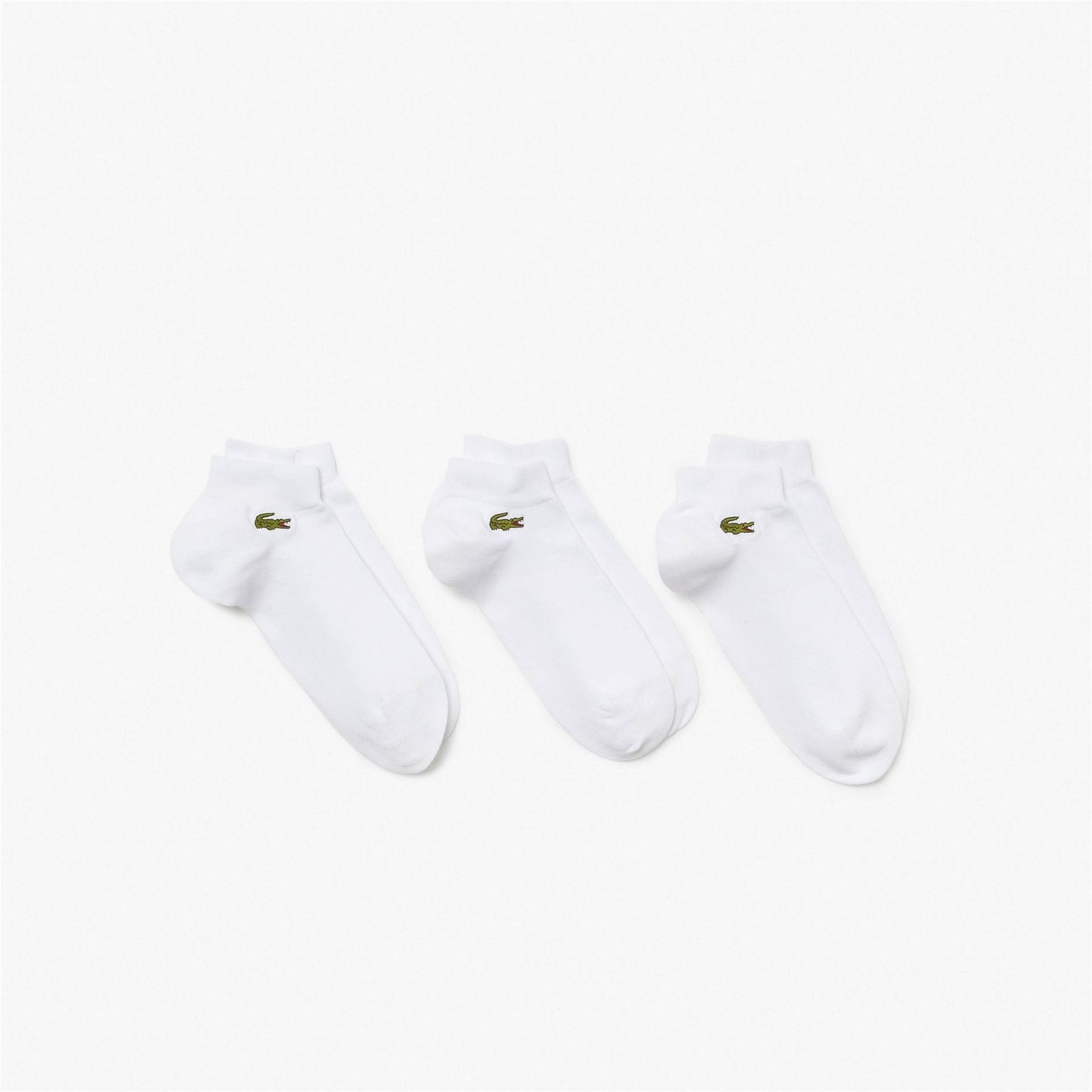 Lacoste Cotton 3 Pack Logo Trainer Socks