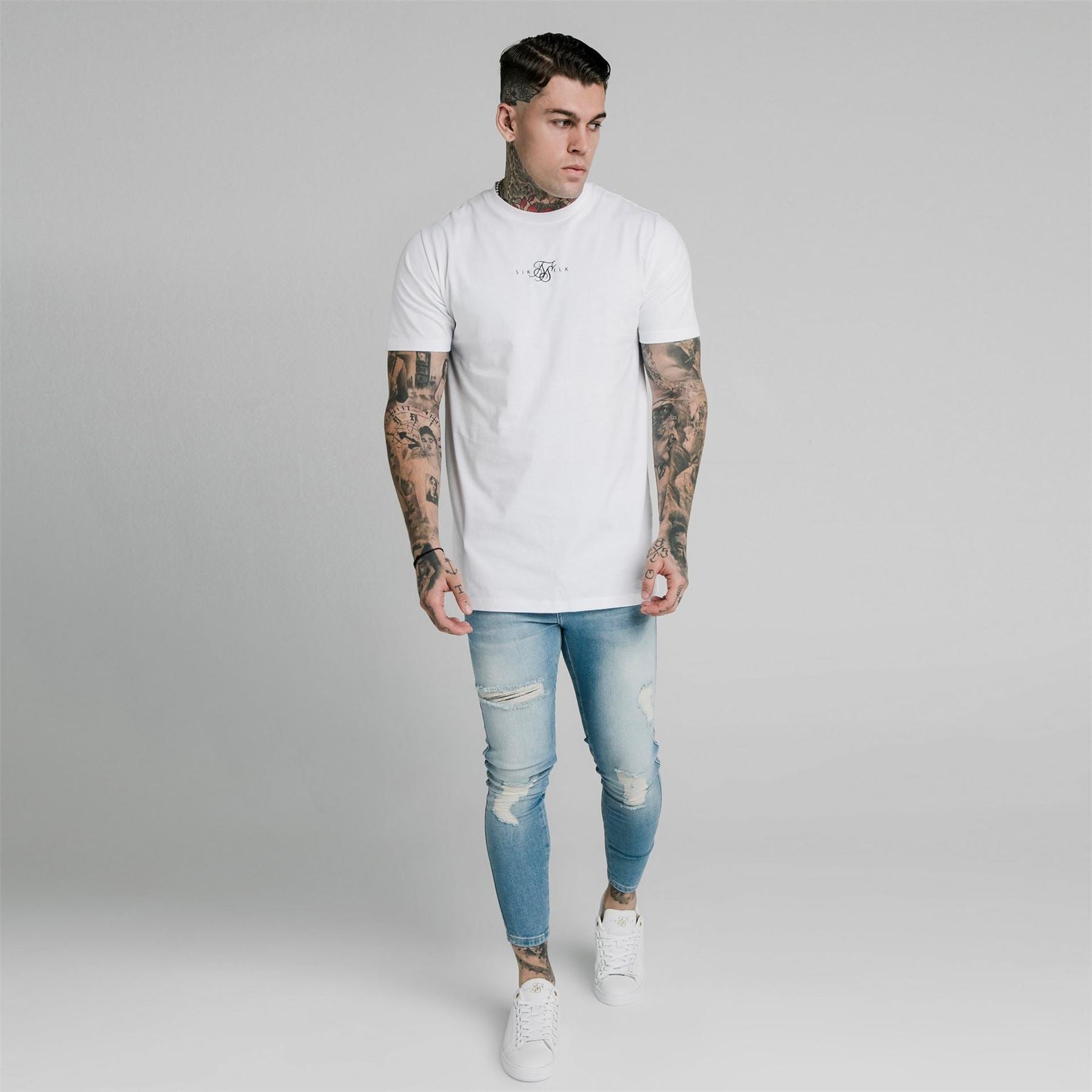 SikSilk Low Rise Ripped Skinny Jeans