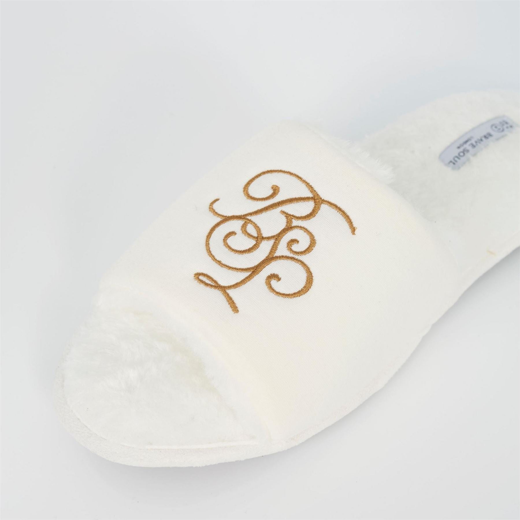 Brave Soul Mens Open Toe Emboridered Logo Slipper