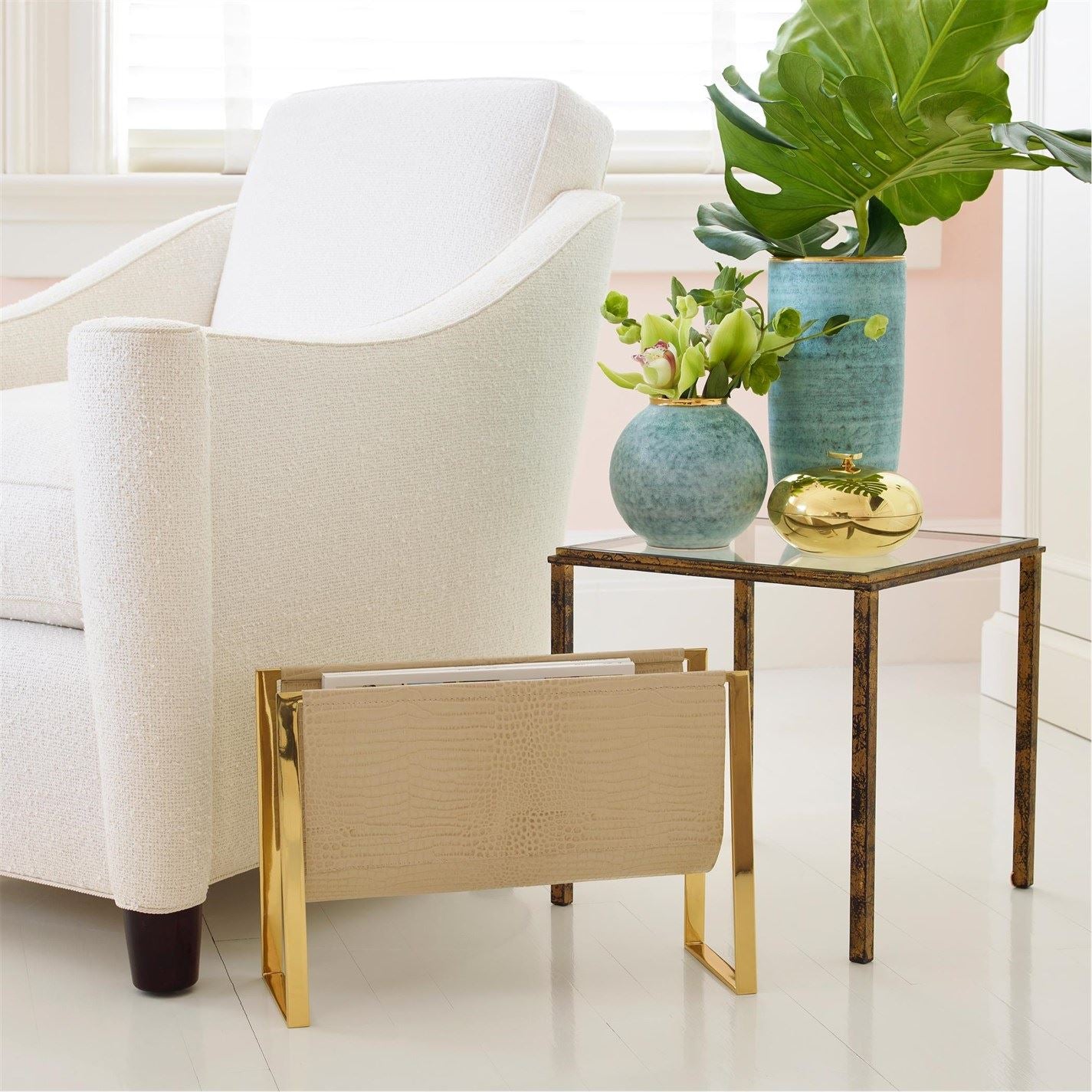 AERIN Classic Croc Magazine Rack