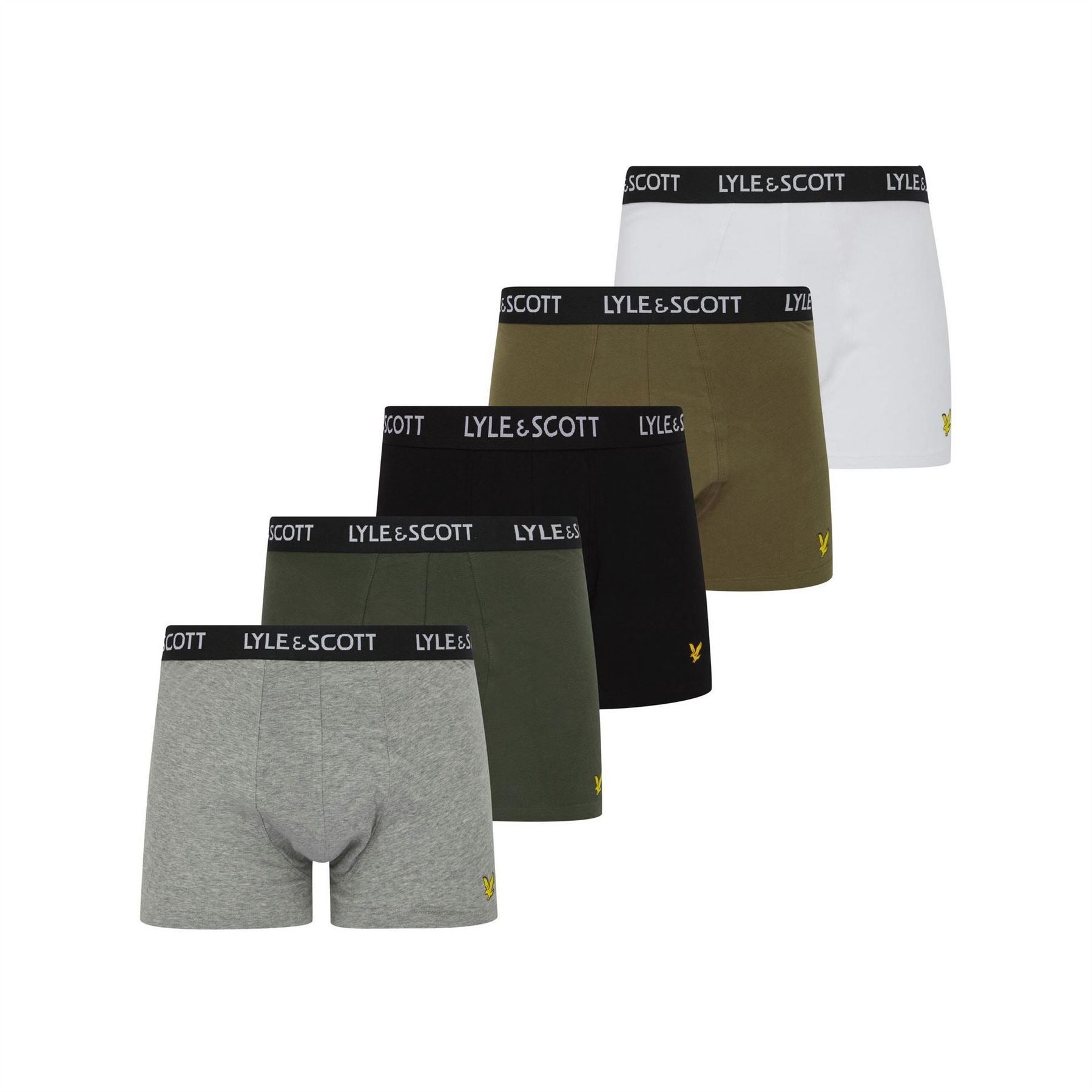 Lyle and Scott 5 Pack Plain Design Trunks