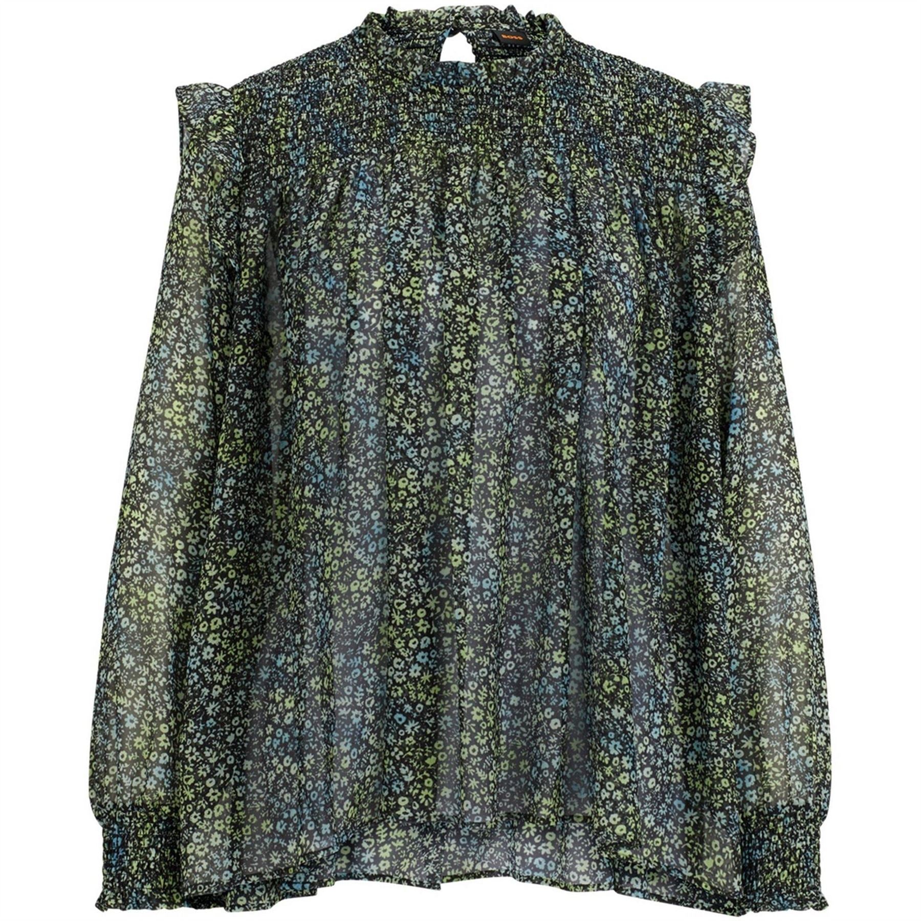 Boss High Neck Long Sleeve Blouse
